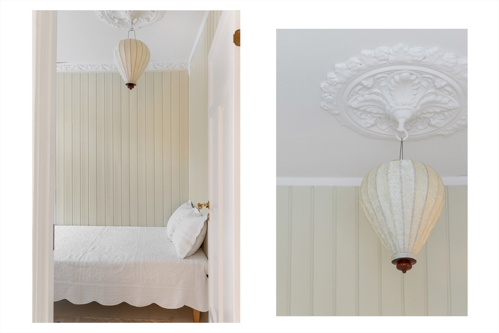 Soverommet har både rosett og stukkatur. Galleribilde