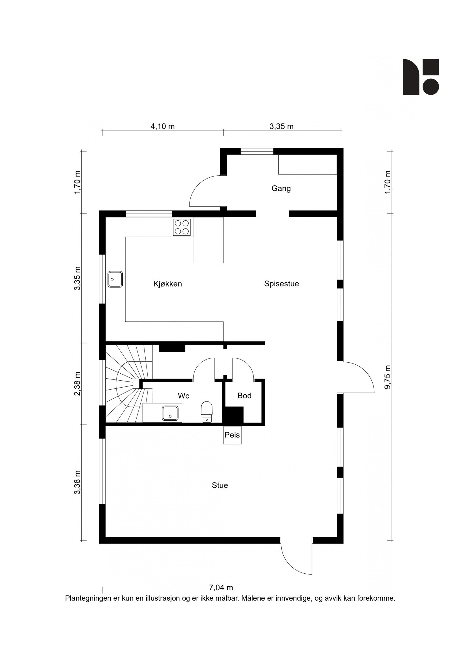 Plantegning 1.etasje. Galleribilde