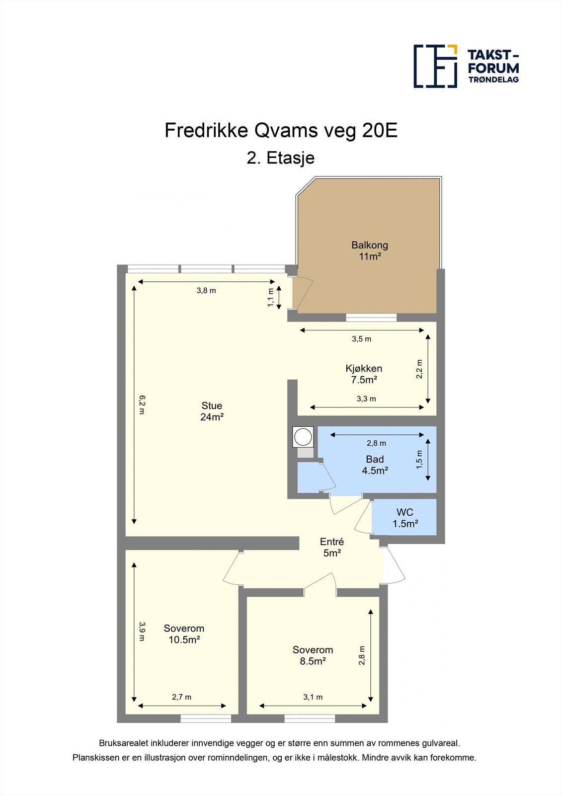 Ta en titt på planskissen og gjør deg kjent med romfordelingen! Galleribilde