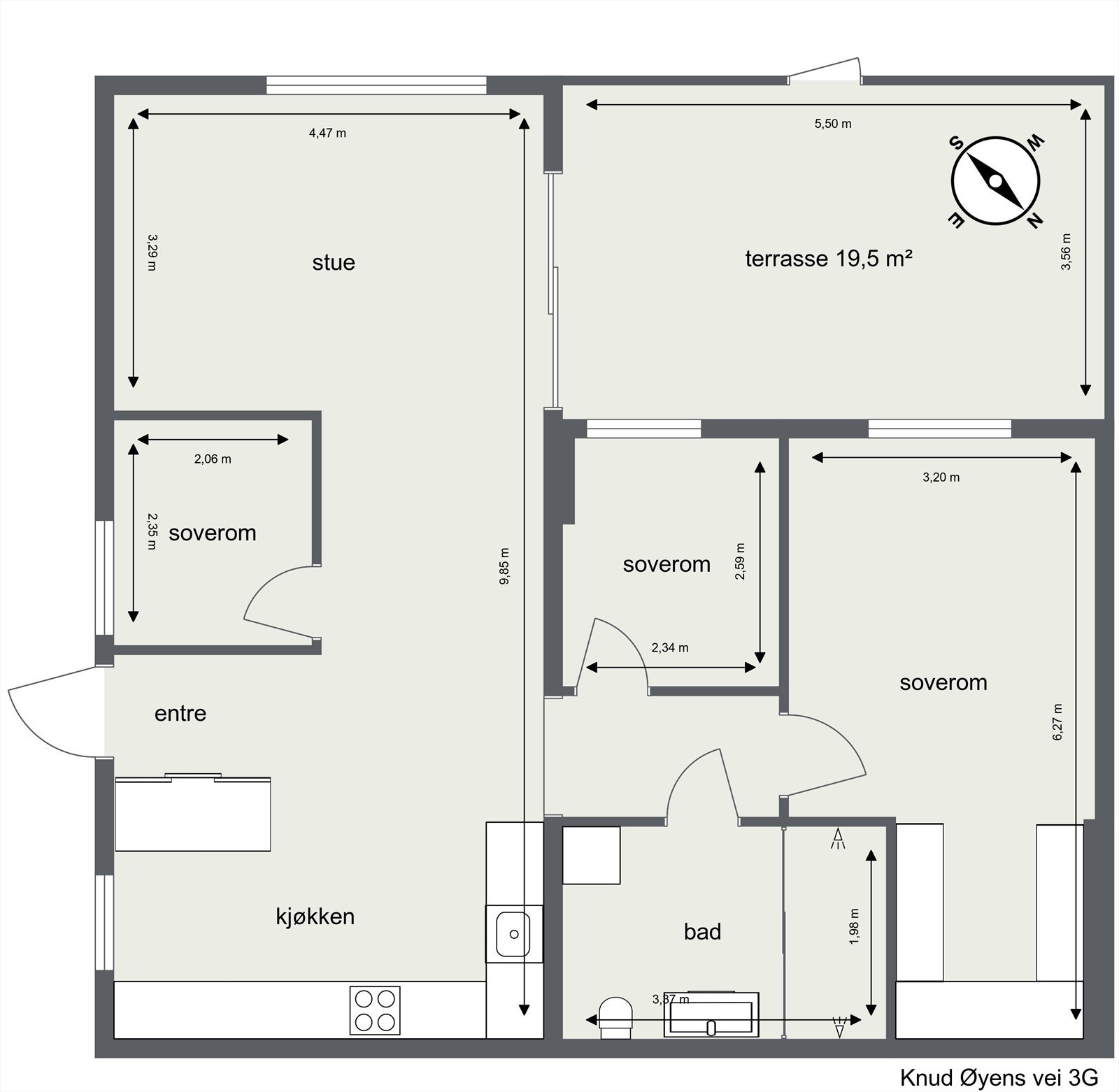 Plantegning Galleribilde