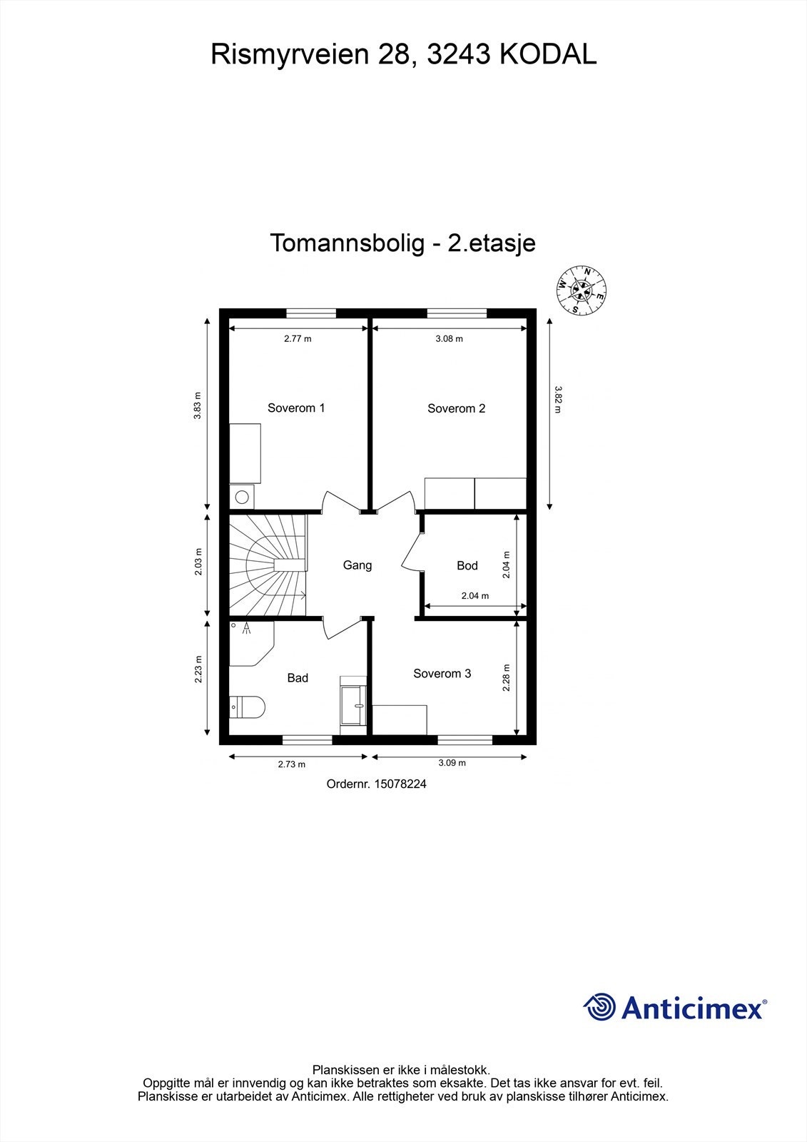 Plantegning 2.etasje Galleribilde
