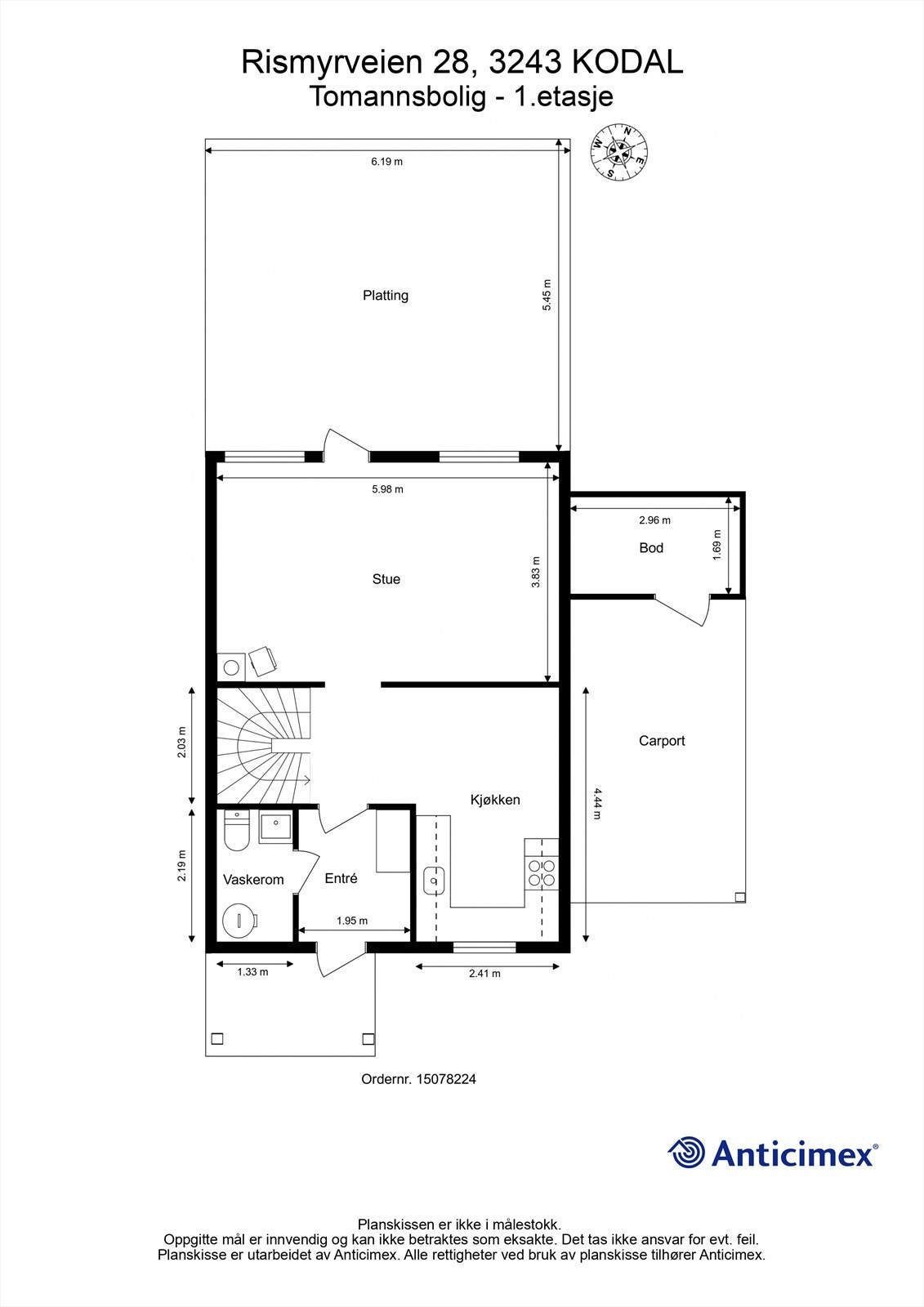 Plantegning 1.etasje Galleribilde