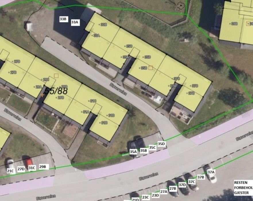 Oversikt parkering leilighet 33A Galleribilde