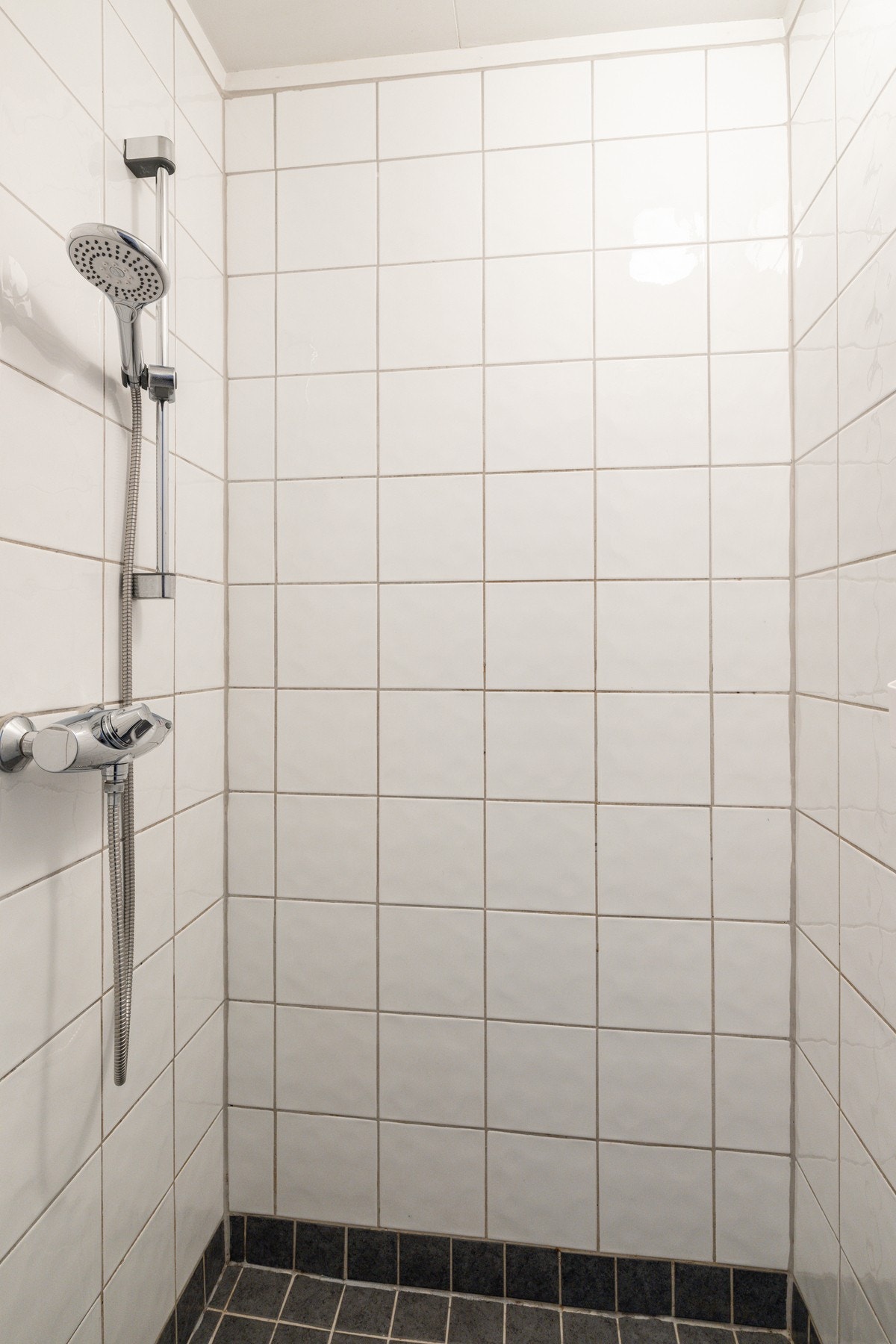 Badet er innredet med adskilt dusj og toalett i rommet. Galleribilde