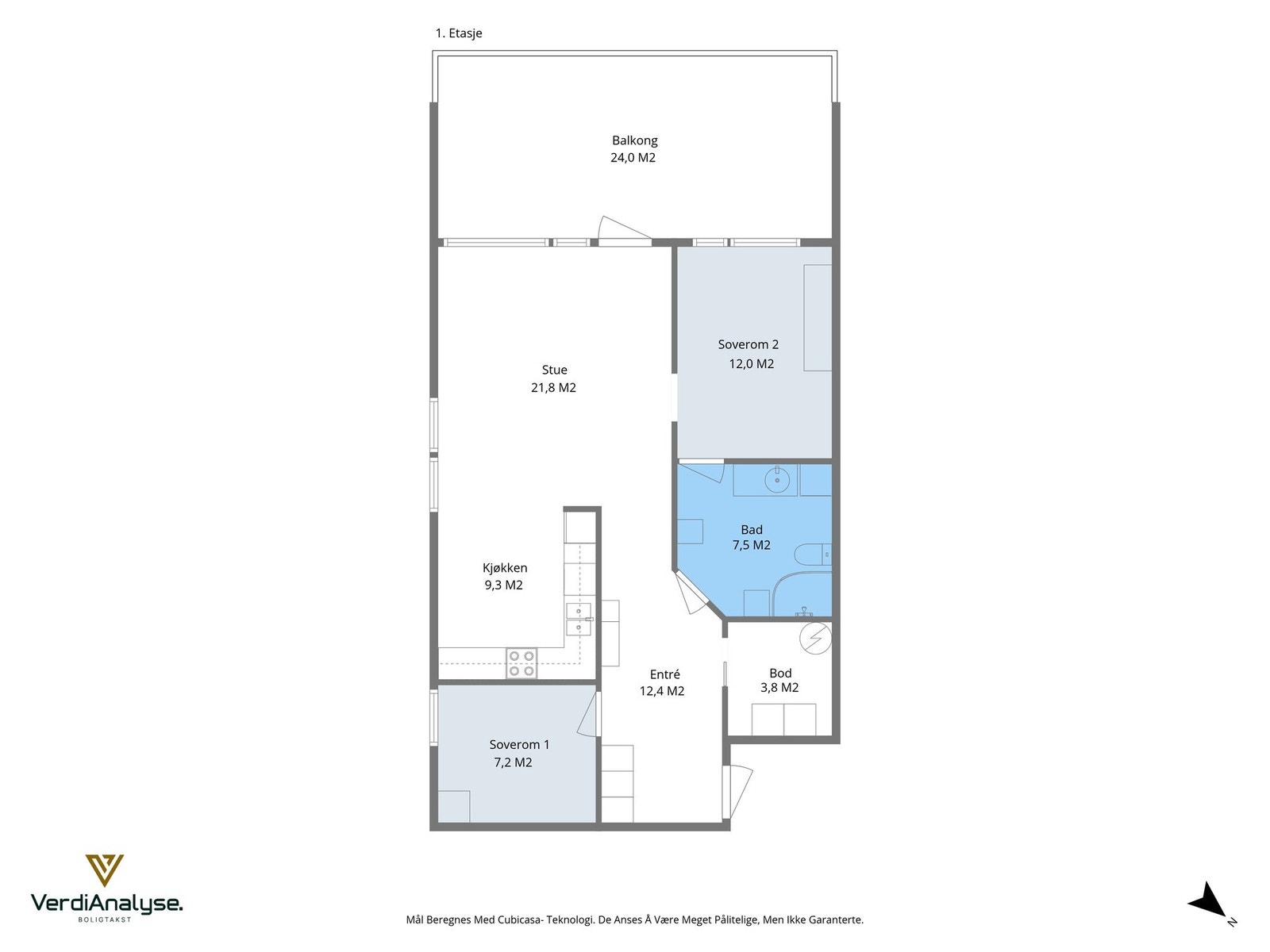Planskisse Edgar B. Schieldrops veg 50B Galleribilde