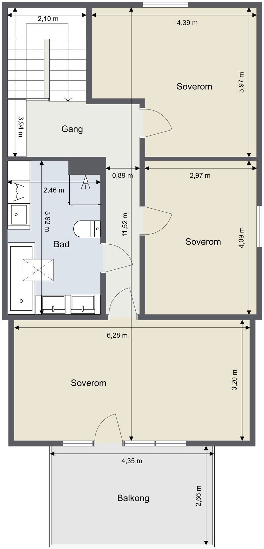 Plantegning - 2.Etasje. Galleribilde