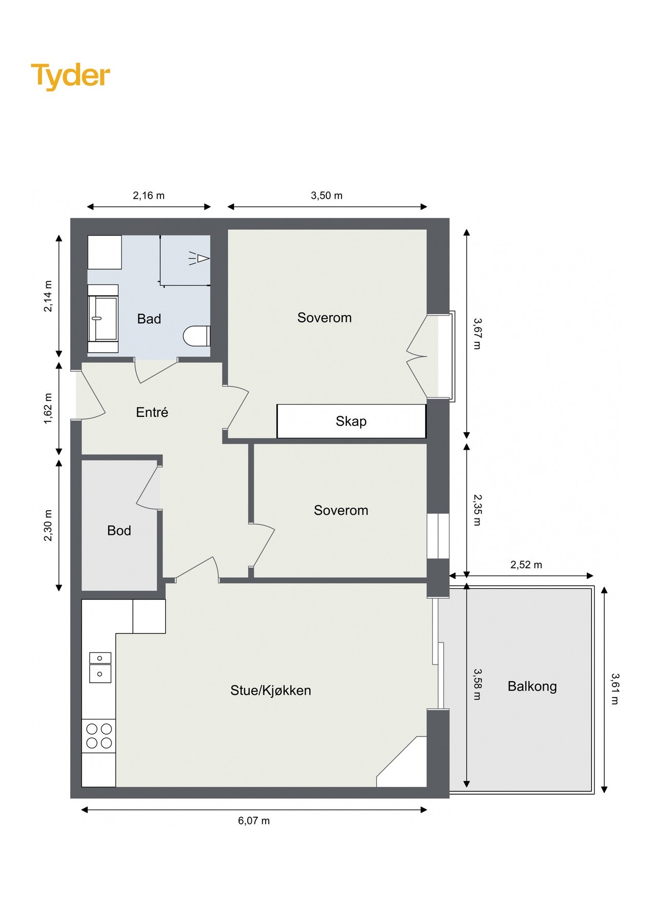 - Det medfølger en ekstern bod på ca. 5 m² - Galleribilde