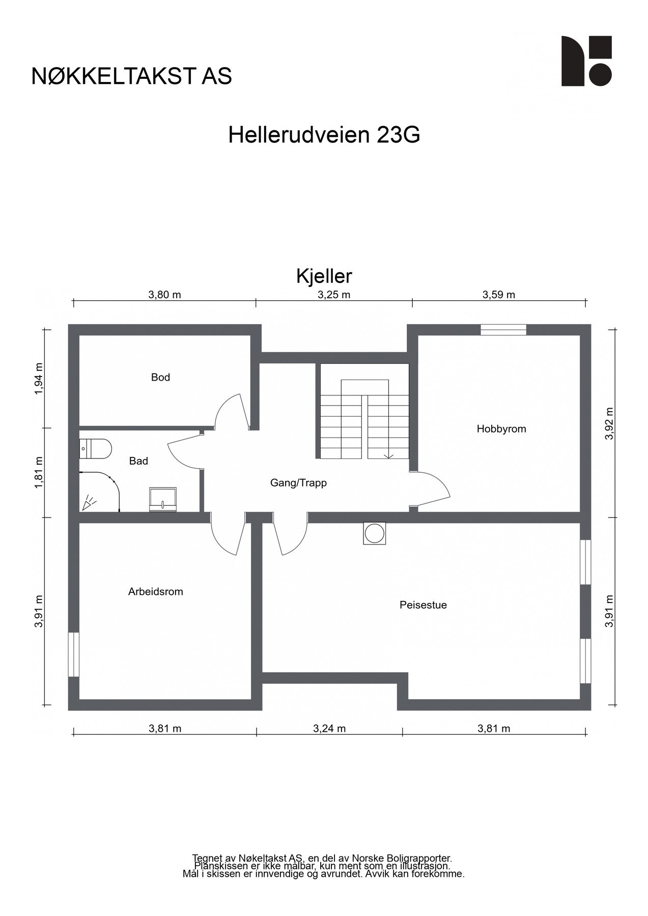 Plantegning - Underetasje Galleribilde