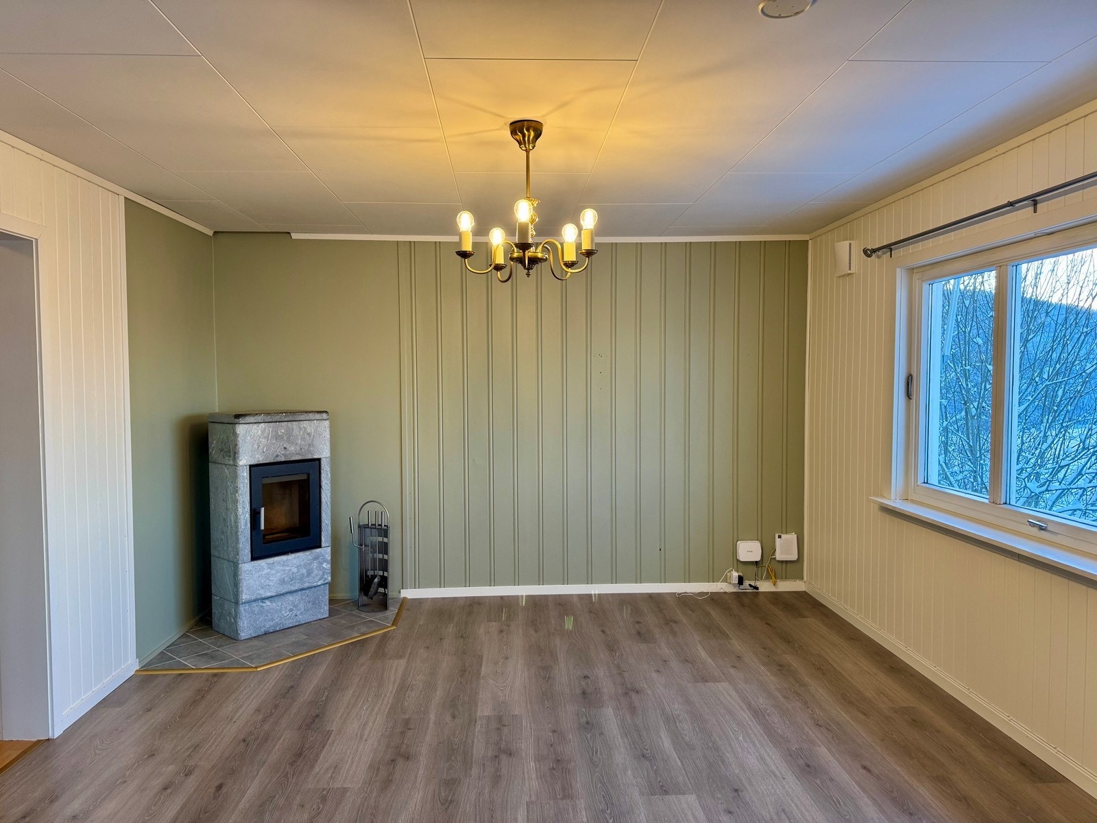 Stue med peis Galleribilde