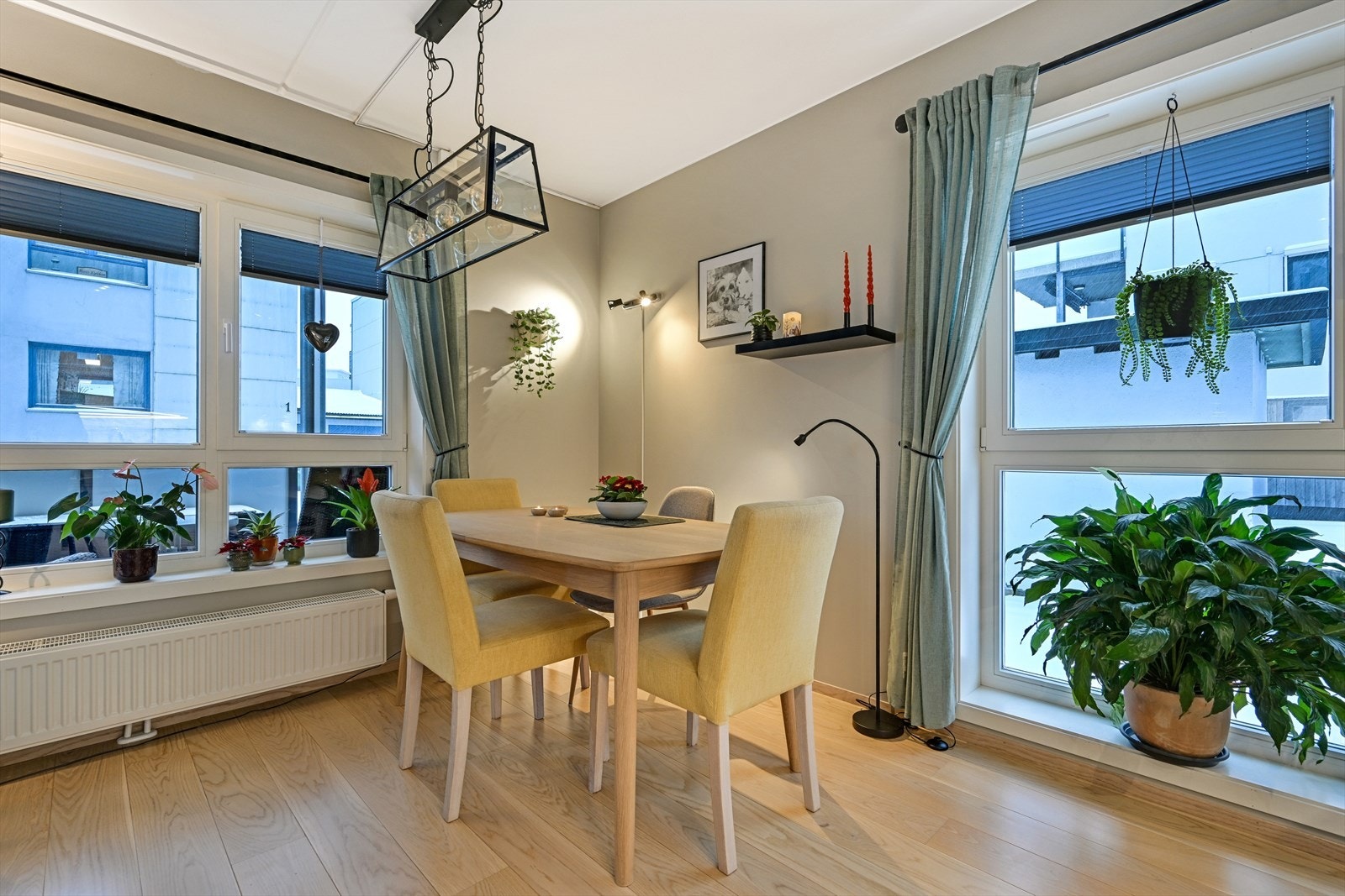 Hjørneleilighet med lys inn fra to sider. Galleribilde