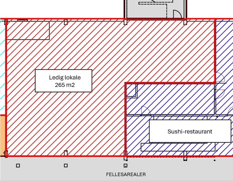 Plantegning - Ledig lokale på 265 m2 Galleribilde