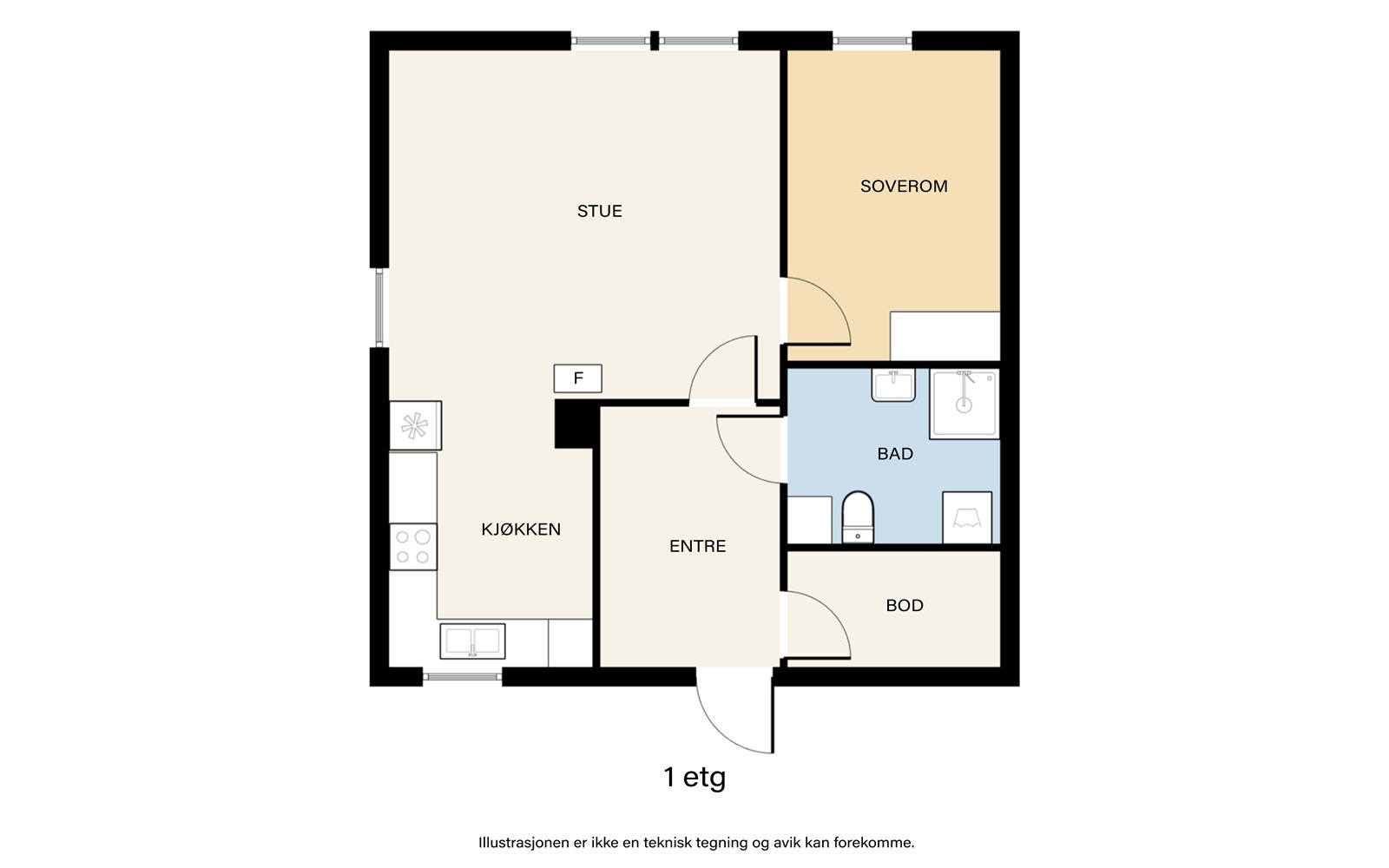 Plantegning 1.etasje Galleribilde