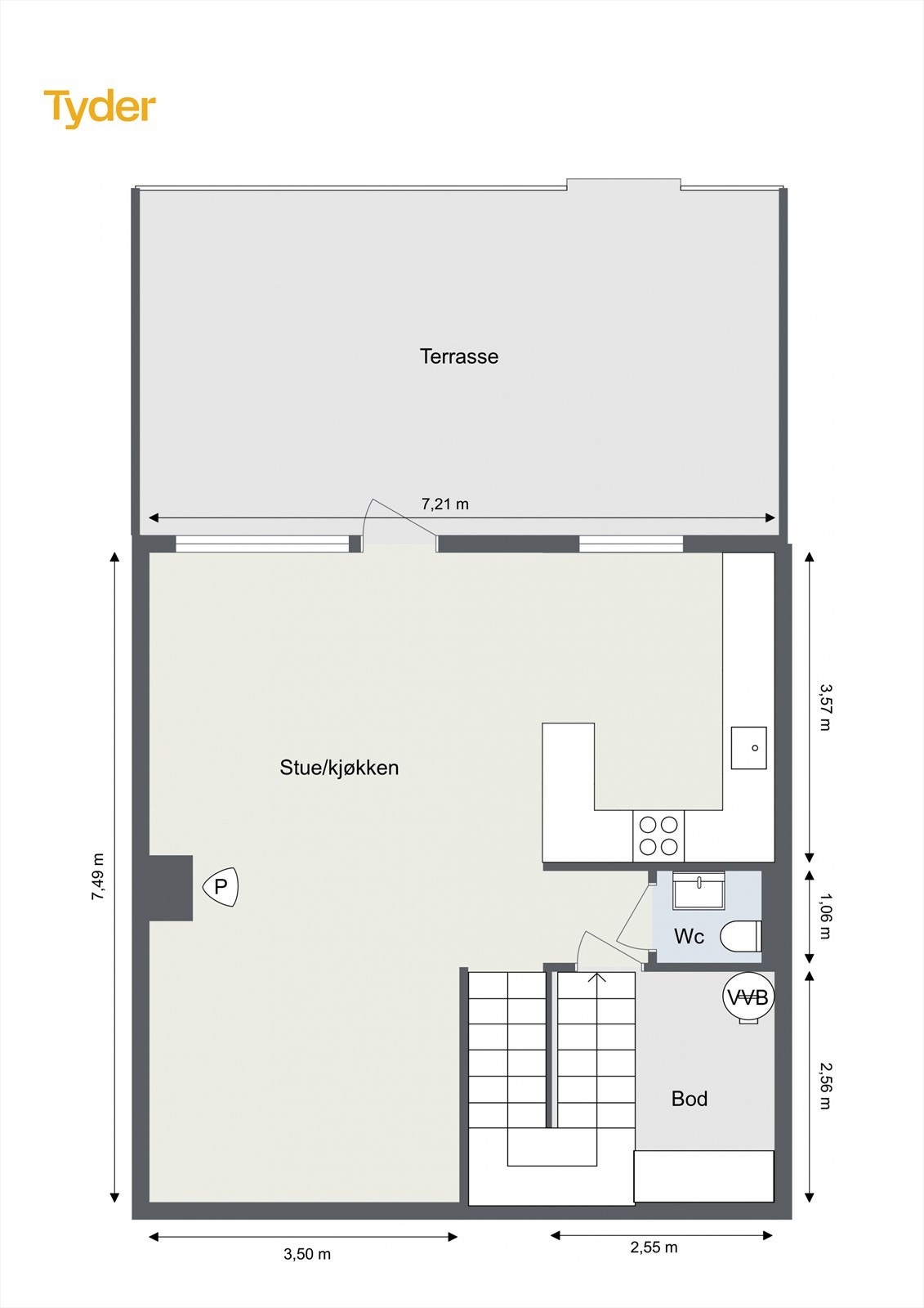 Planskisse underetasje Galleribilde