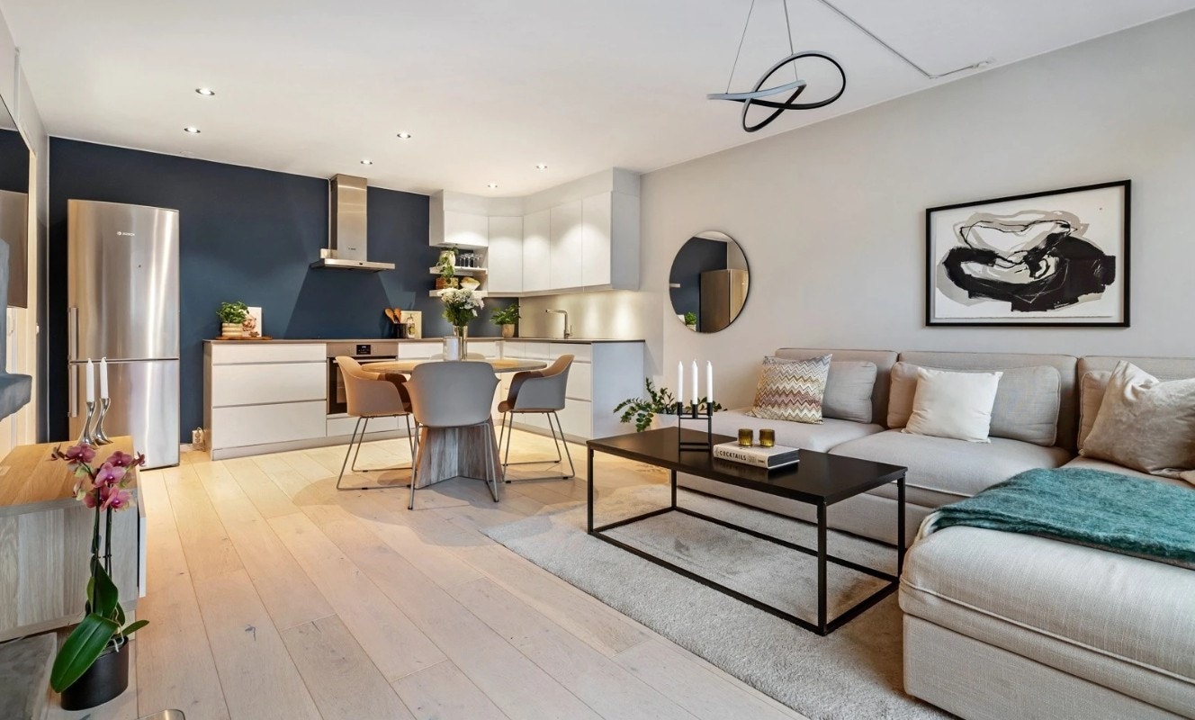 Leiligheten leies ut møblert. Nøyaktig hva som medfølger finner du i teksten i annonsen Galleribilde