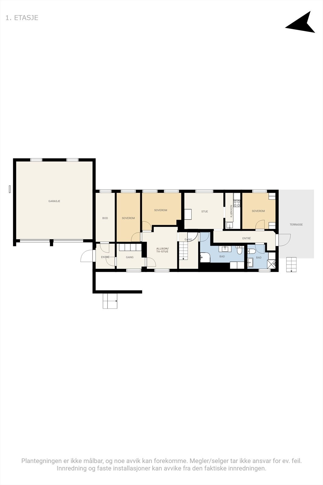 Plantegning underetasje Galleribilde