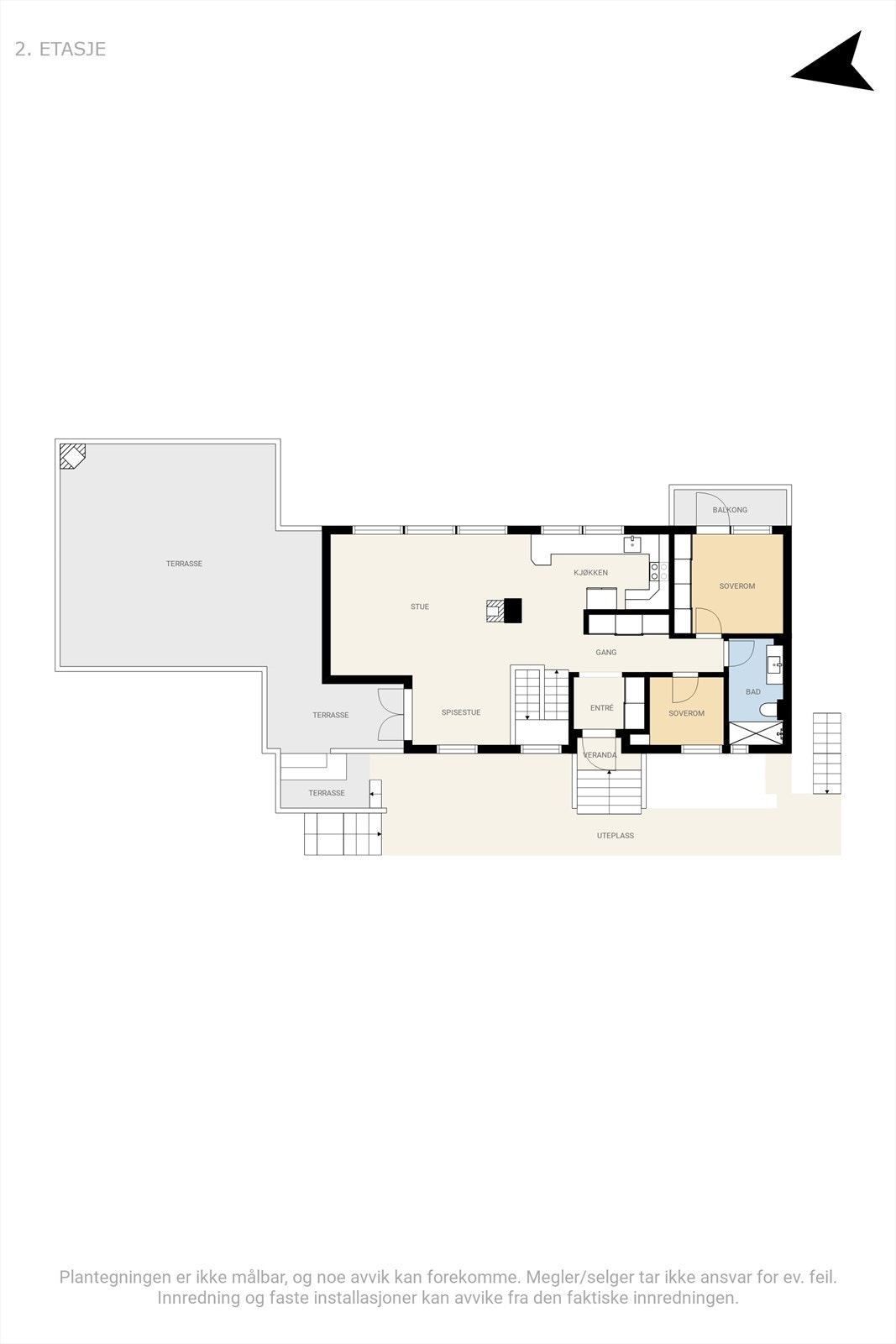 Plantegning 1. etasje Galleribilde