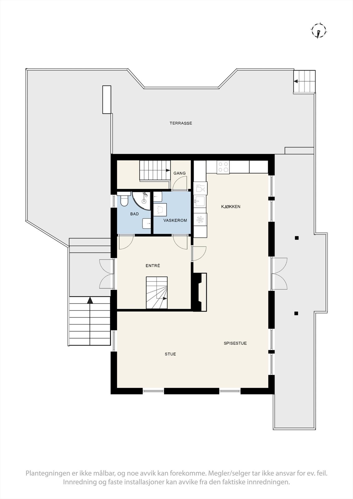 Plantegning 1. etasje Galleribilde