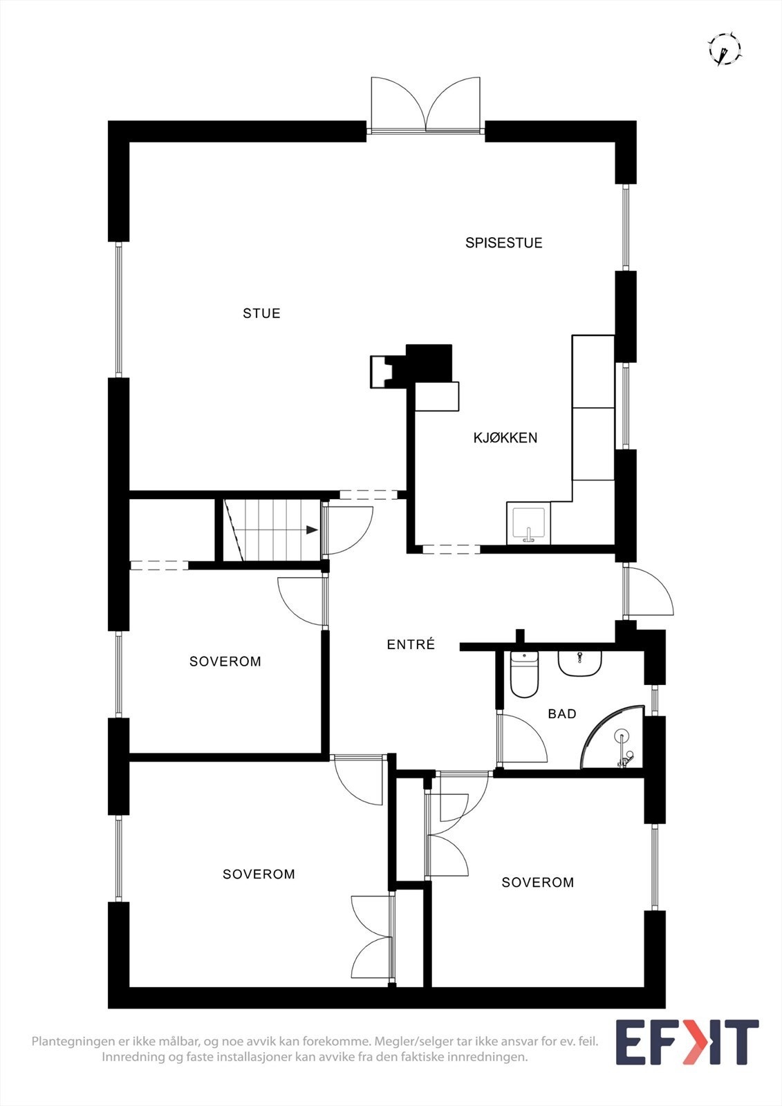 Plantegning 1. etg. Galleribilde