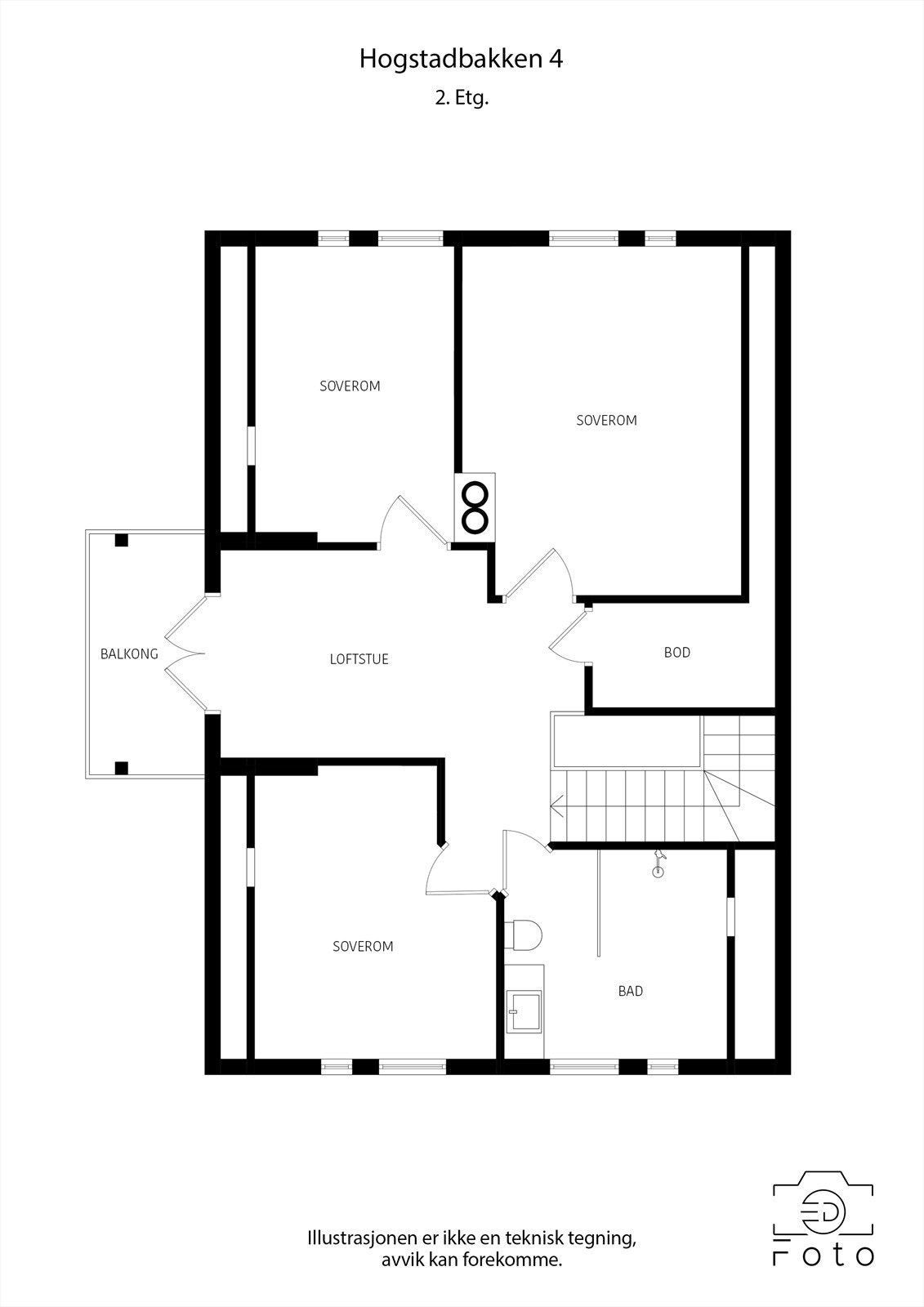 Plantegning loft. Galleribilde