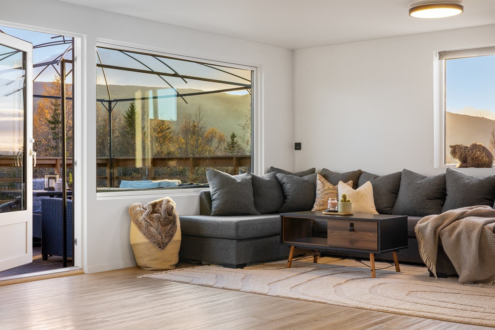 Mot terrasse og stue. Galleribilde