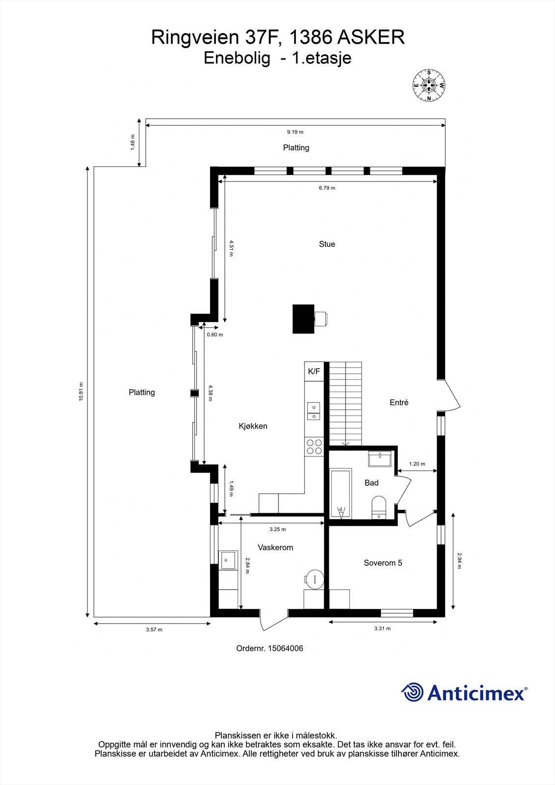 Plantegning - 1.etasje Galleribilde