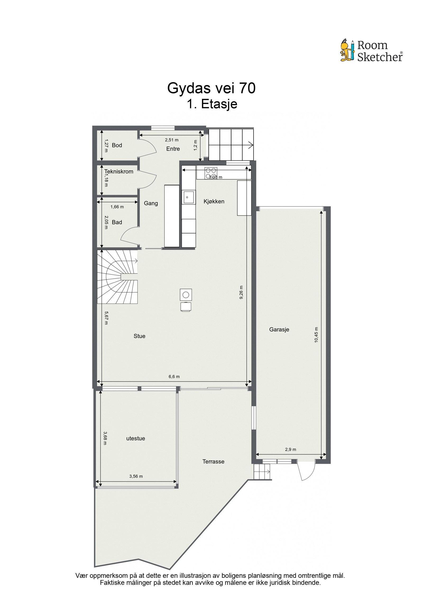 Plantegning første etasje. Galleribilde