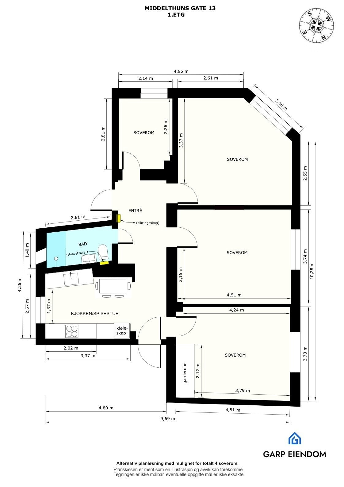 Alternativ plantegning 2 Galleribilde