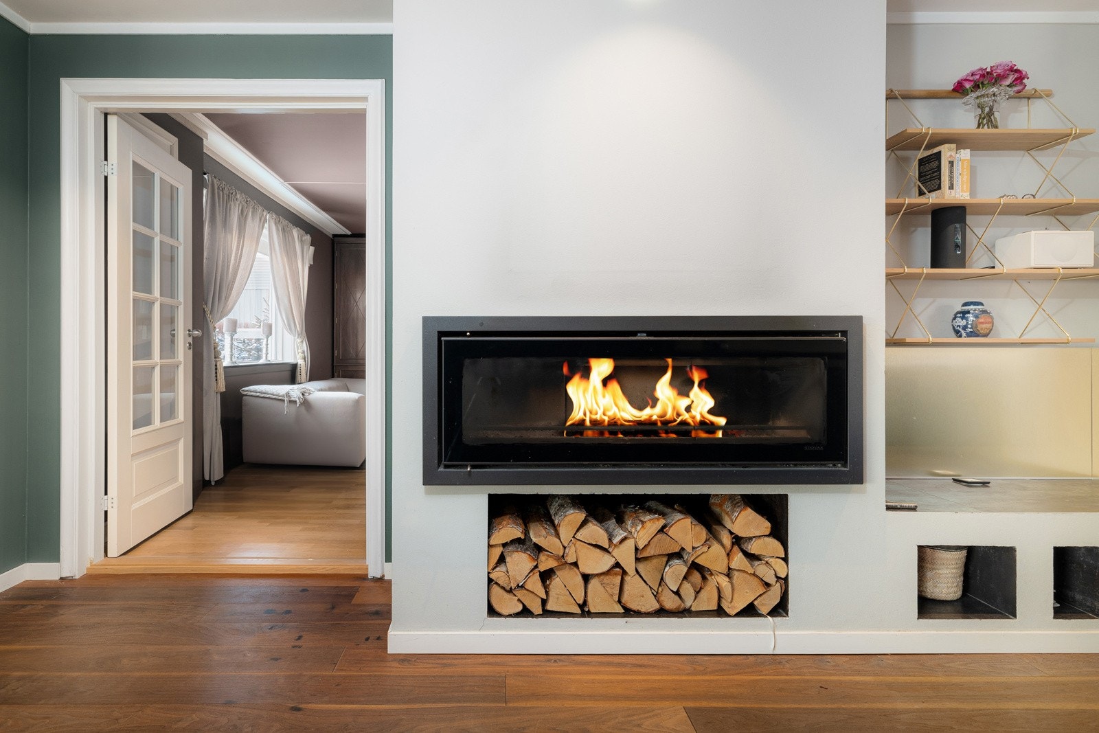 En flott peis bidrar med ekstra varme og hygge på kjølige dager. Galleribilde