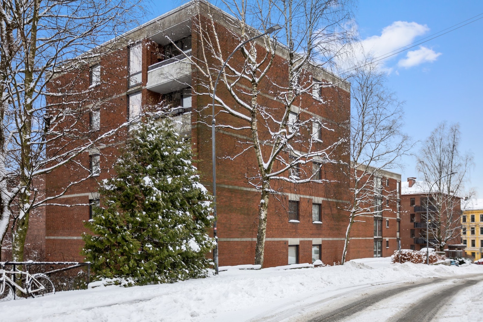 Fasade Brochmanns gate 3. Leiligheten har beliggenhet i 2. etasje. Galleribilde