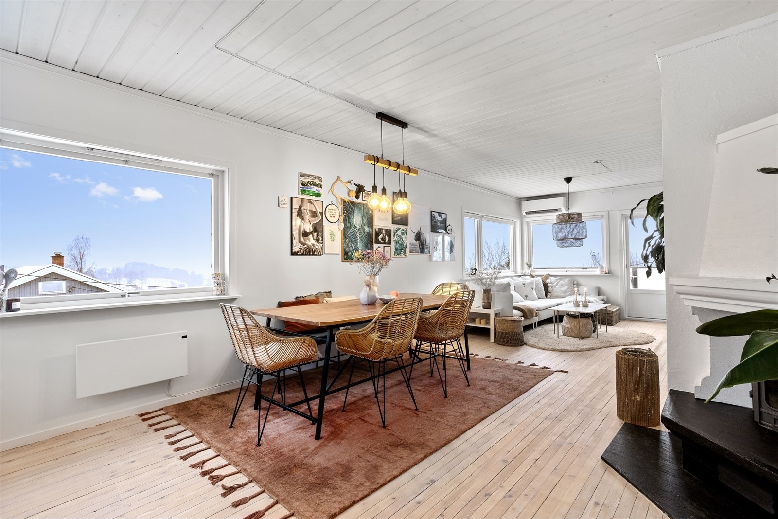 Store deler av leiligheten ble oppgradert i 2016. Galleribilde