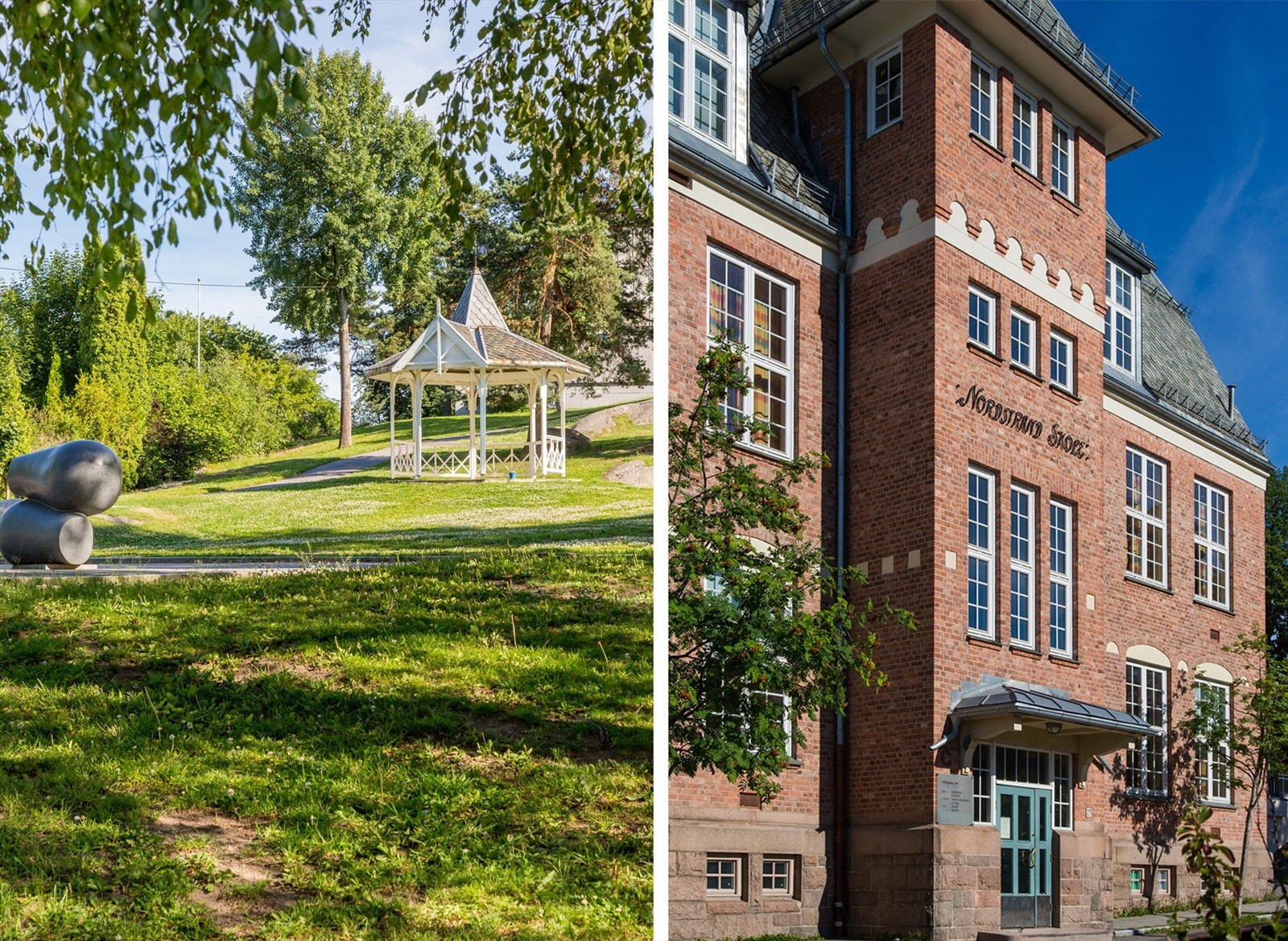 Det er kort og trygg gangavstand til Nordstrand skole, kun 800 meter unna. Galleribilde