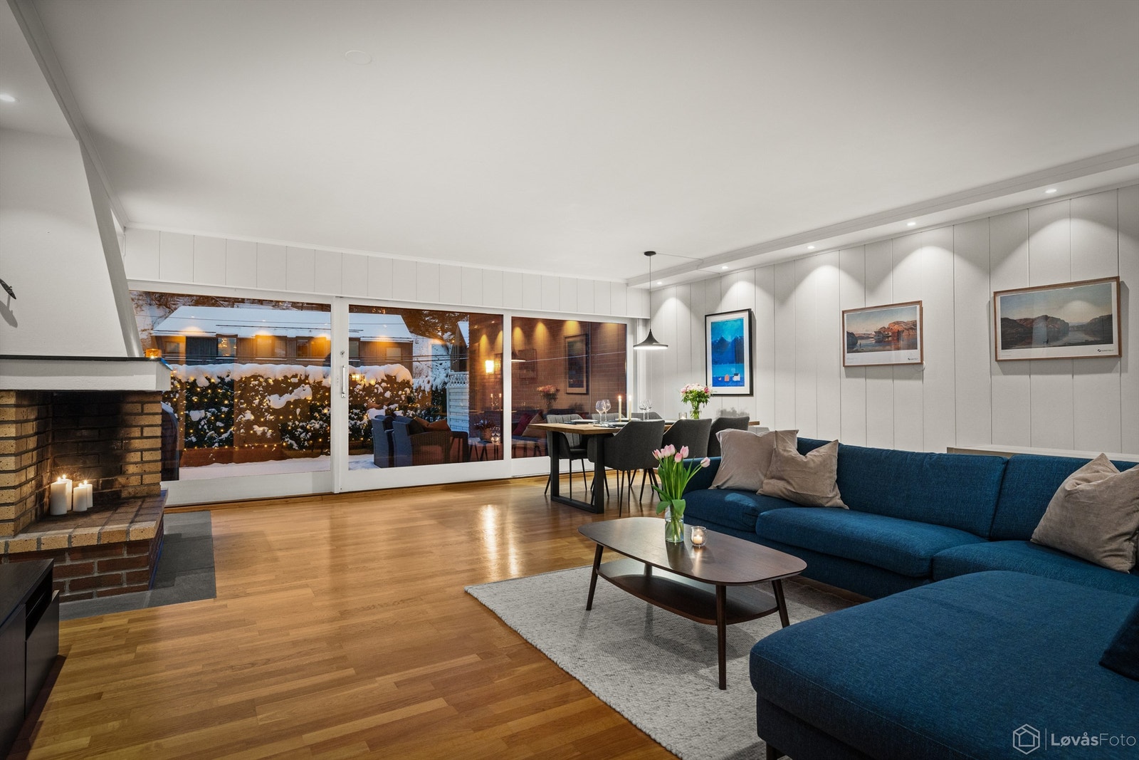 Den koselige gruepeisen gir effektiv oppvarming og en lun atmosfære. Galleribilde