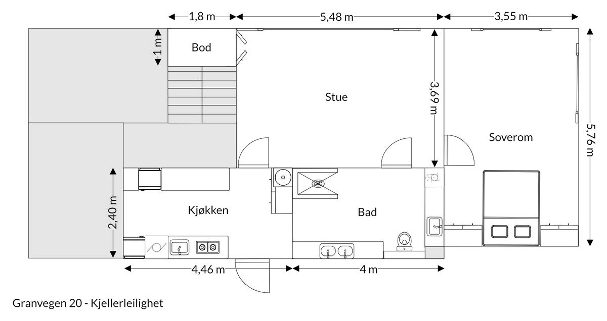 Illustrativ planløsning Galleribilde