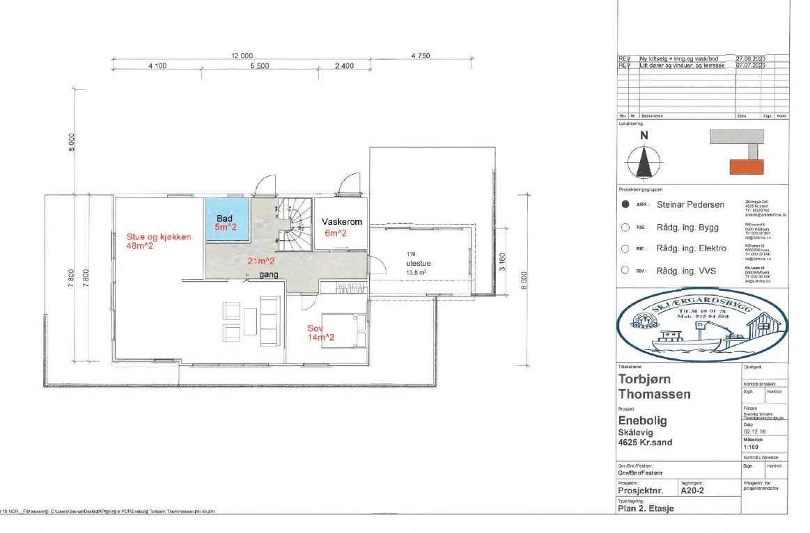 Ny godkjent plan 2. etasje Galleribilde
