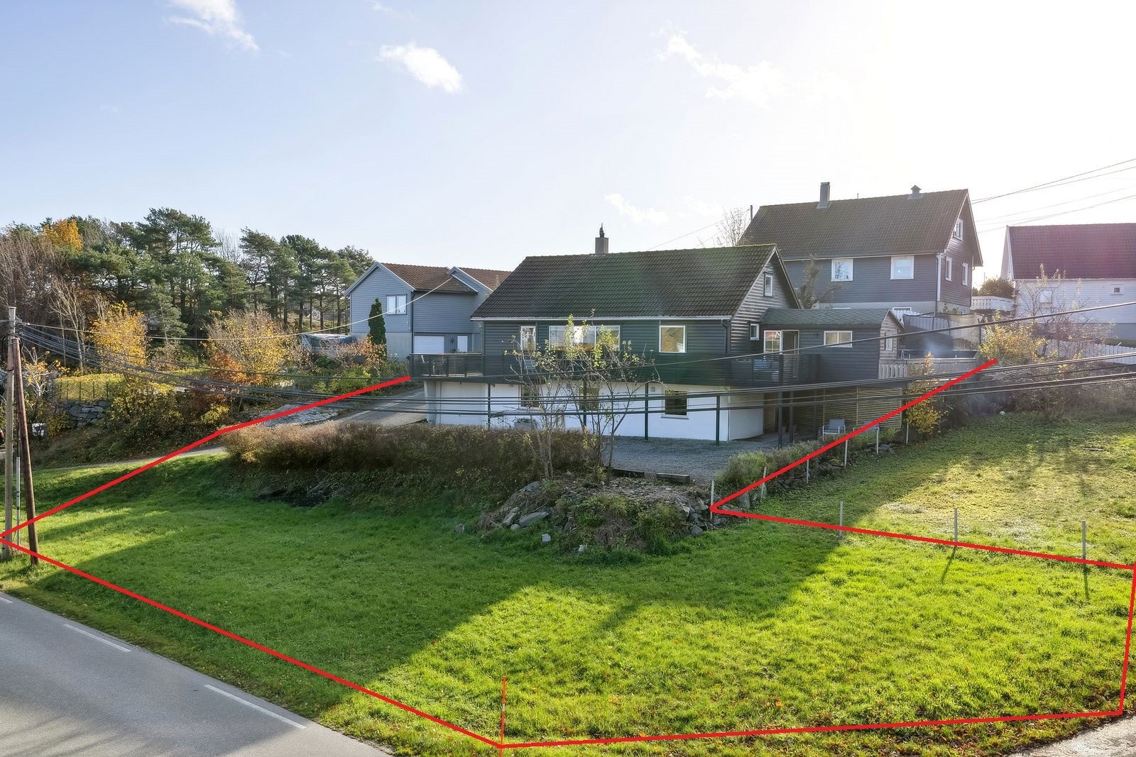 Eiendommen er markert med ca grenser Galleribilde