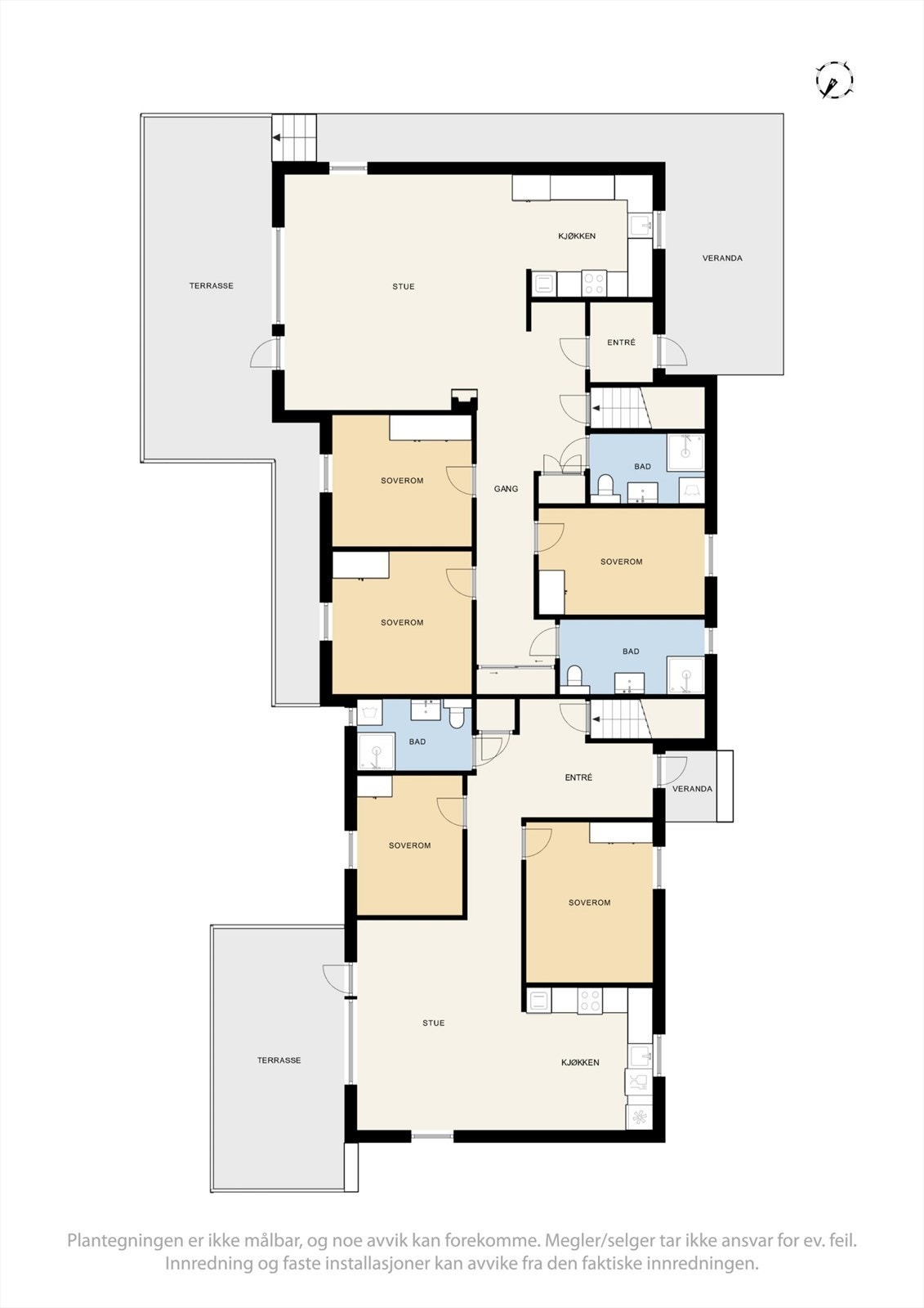 Plantegninger, 1. etasje. Galleribilde