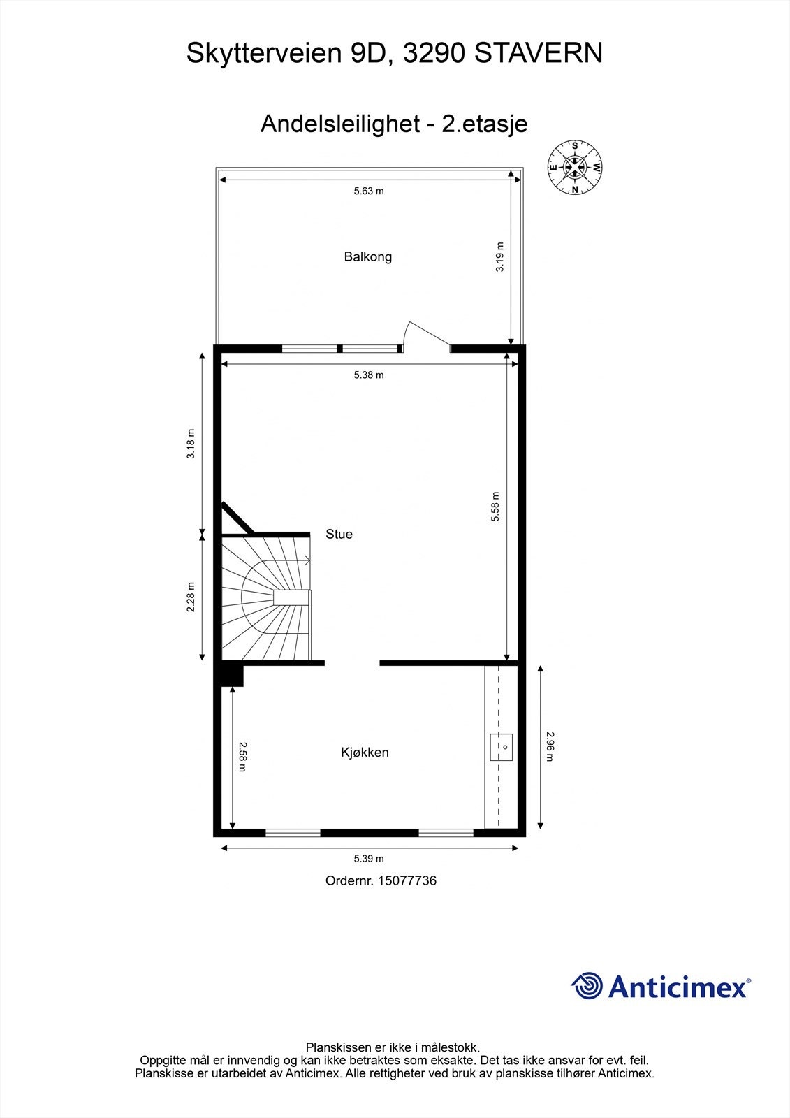 Plantegning 2.etg Galleribilde