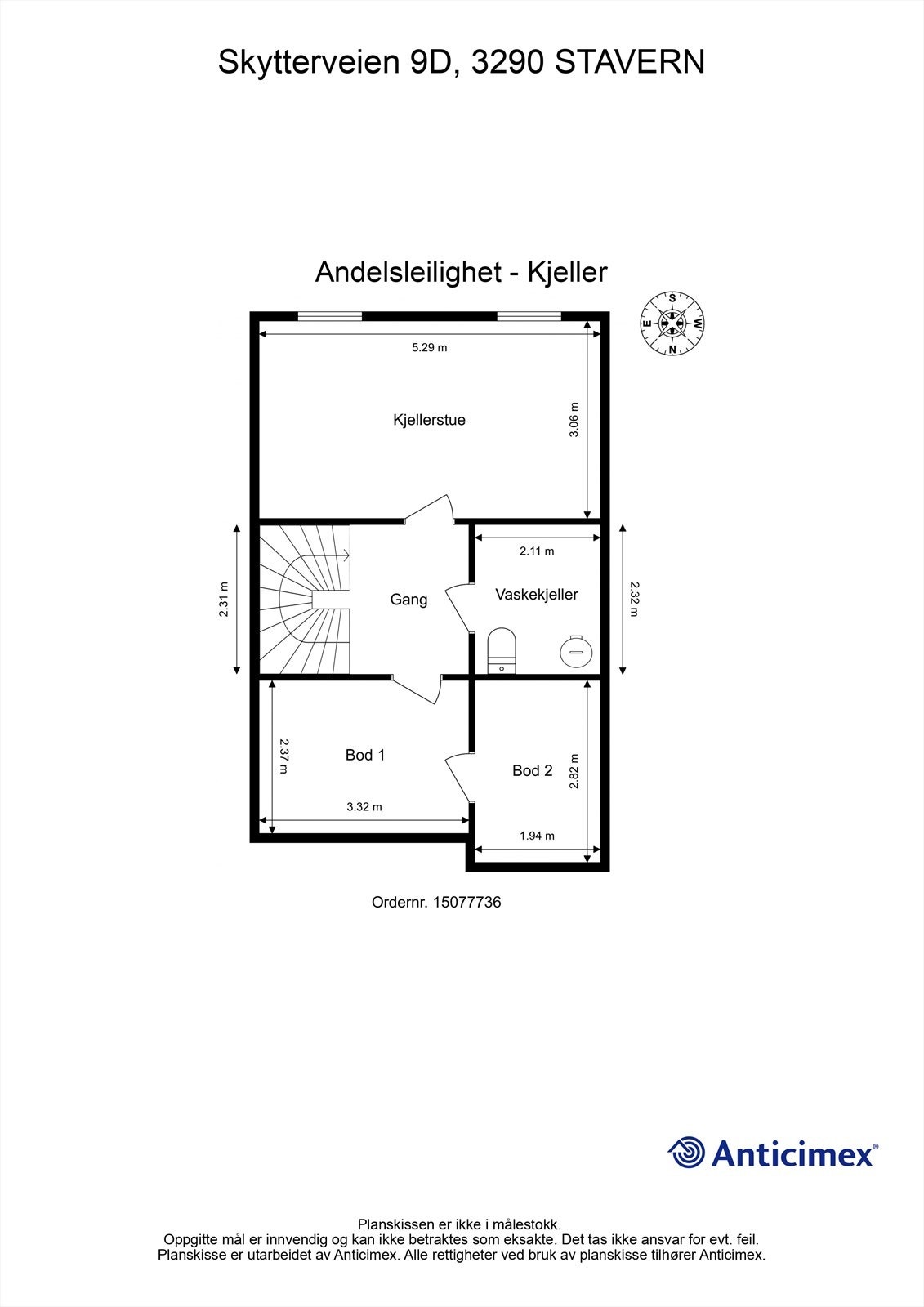 Plantegning underetasje Galleribilde