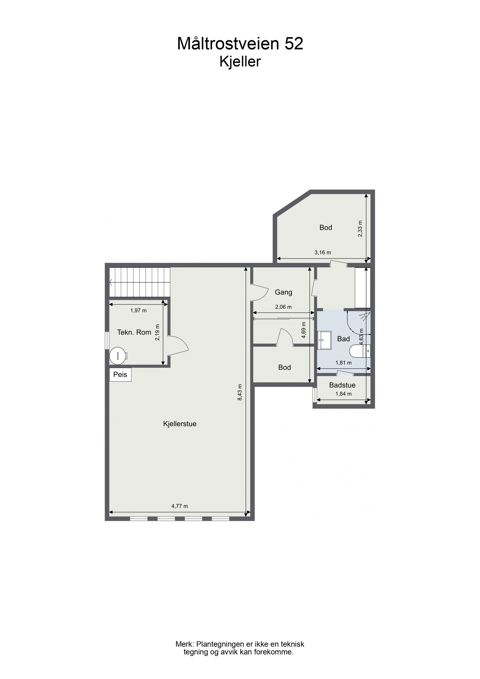 Plantegning underetasje