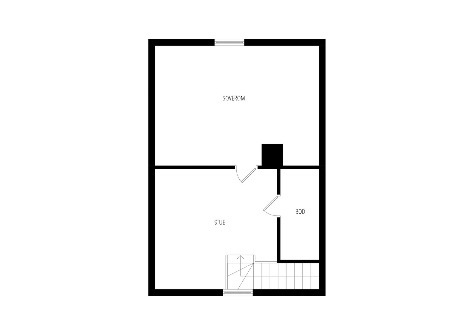 2D plantegning 2. etasje Galleribilde