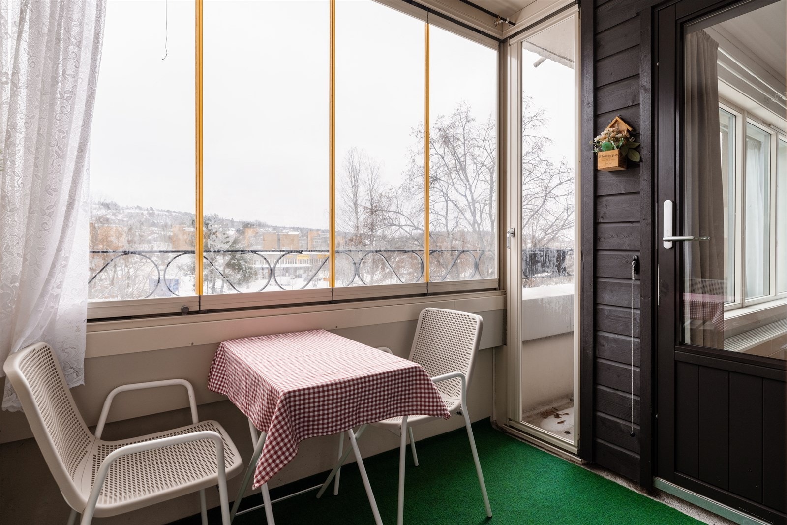 Vinterhagen fungerer som en forlengelse av boligen i vinterhalvåret. Galleribilde