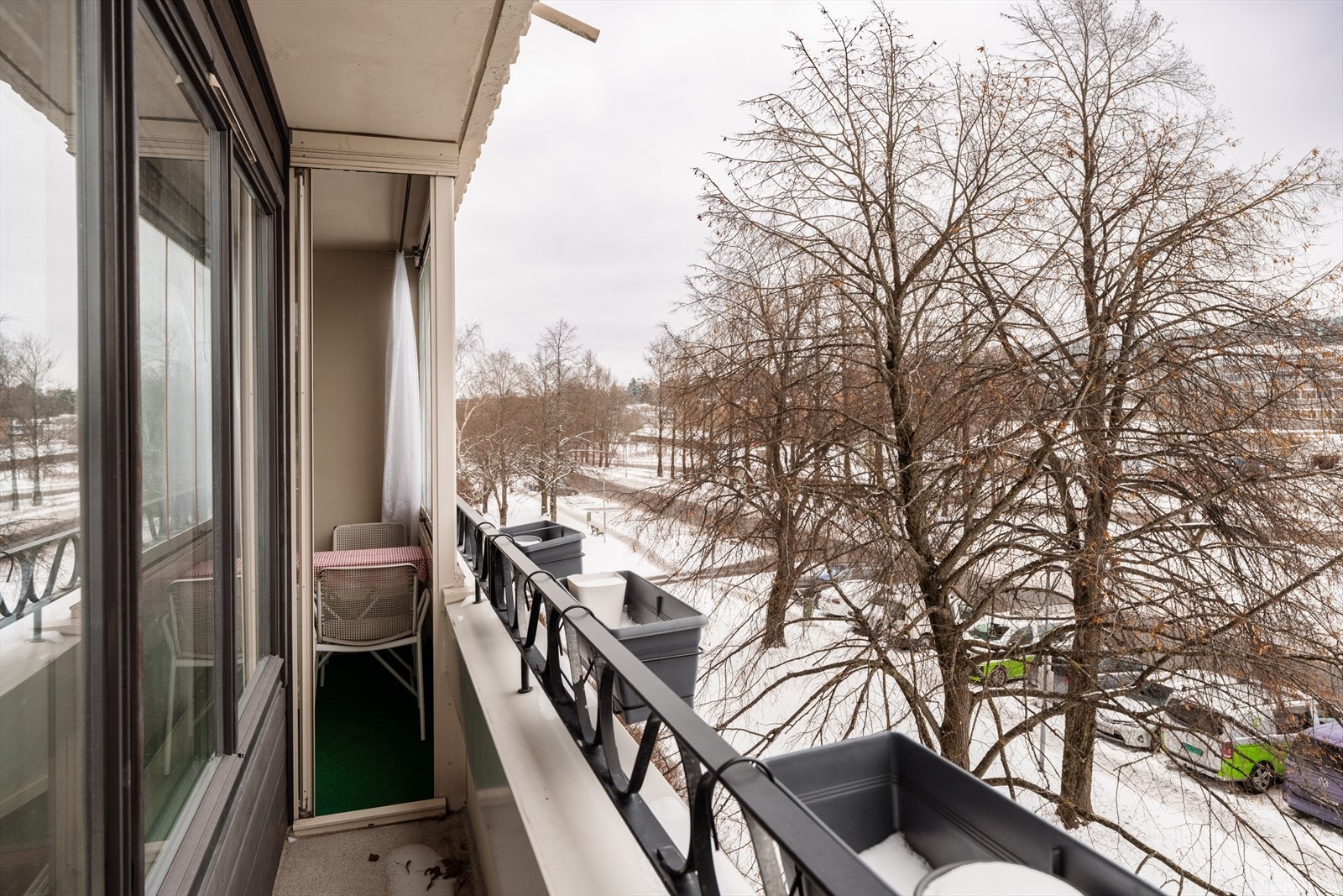 Hyggelig utsyn fra balkongen. Galleribilde