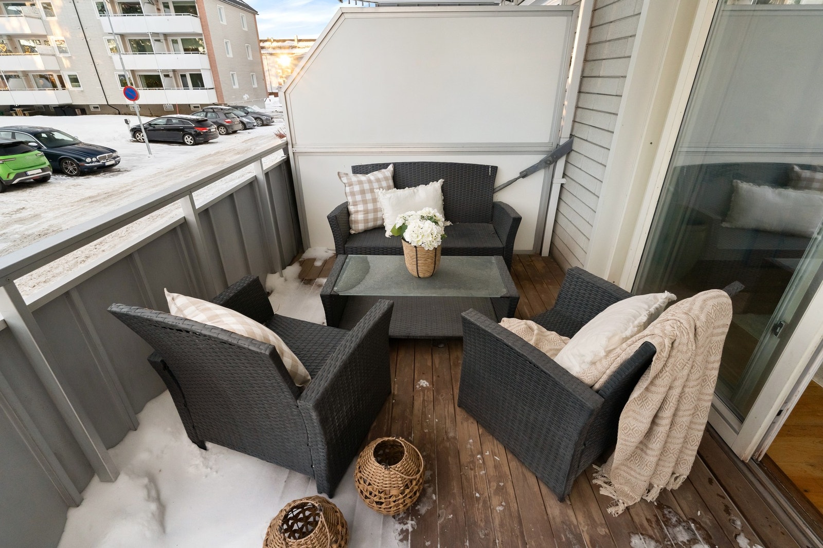 Gode muligheter for å innrede med ønsket utemøblement. Galleribilde