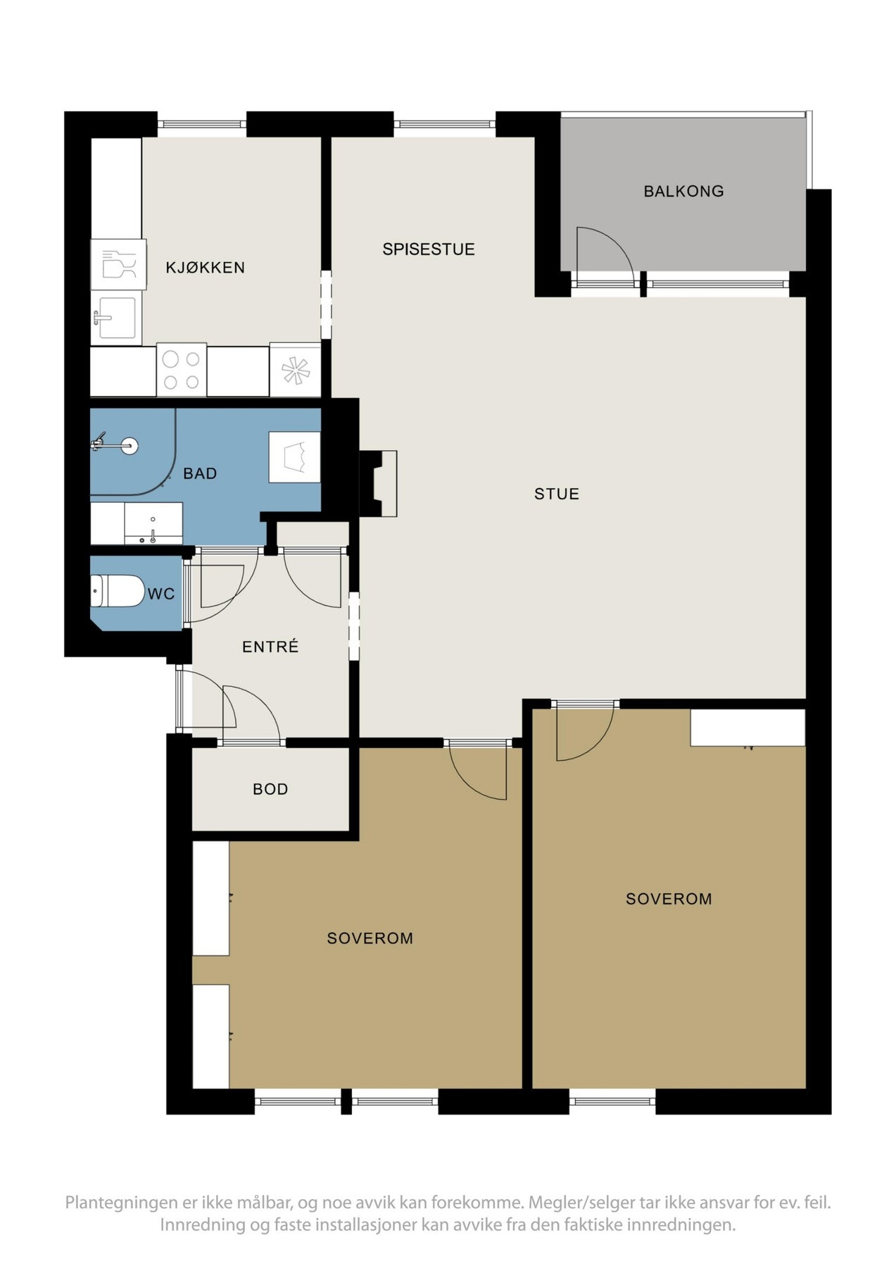 Plantegninger av leiligheten. Galleribilde