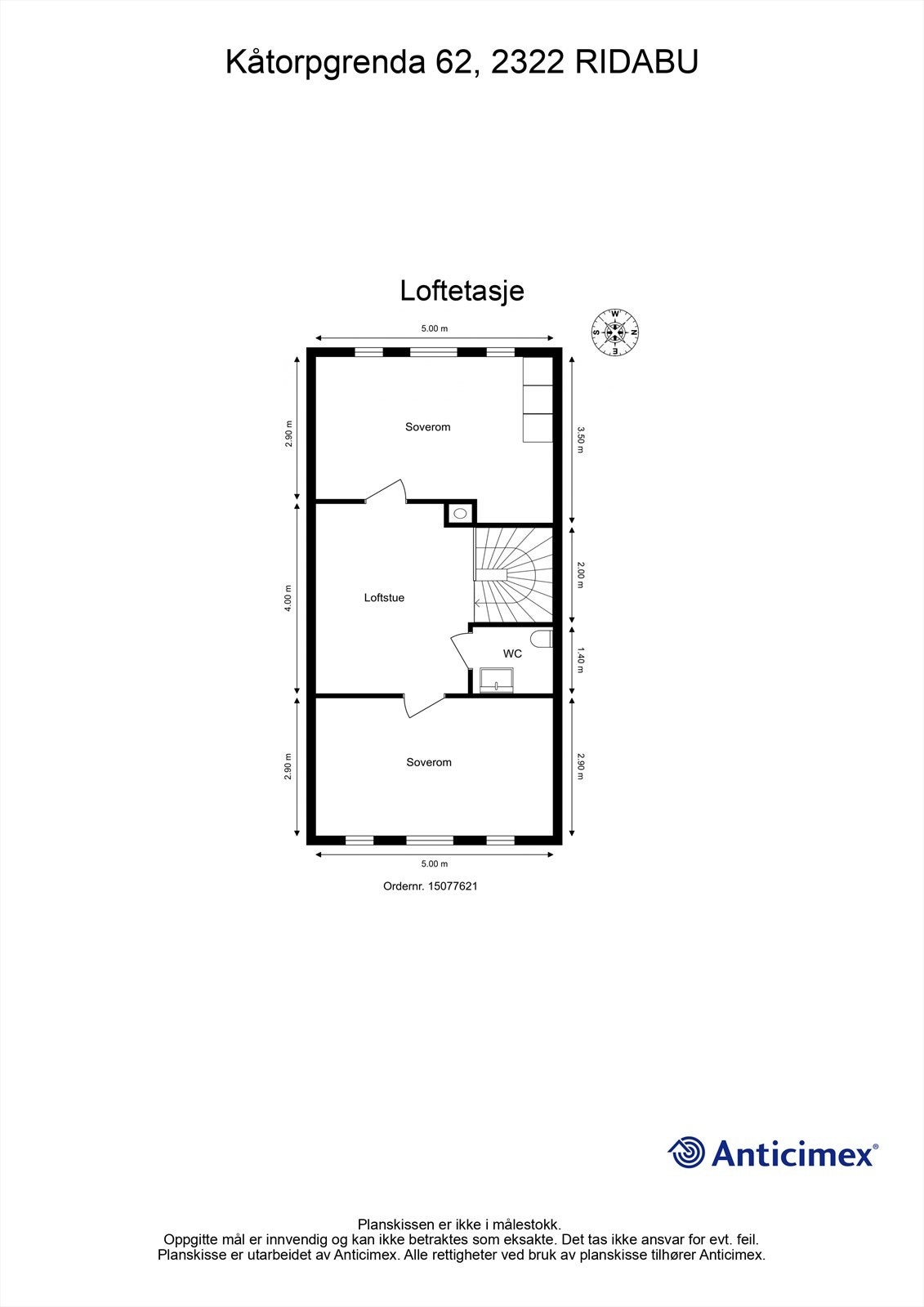 Plantegning- Loftetasje Galleribilde