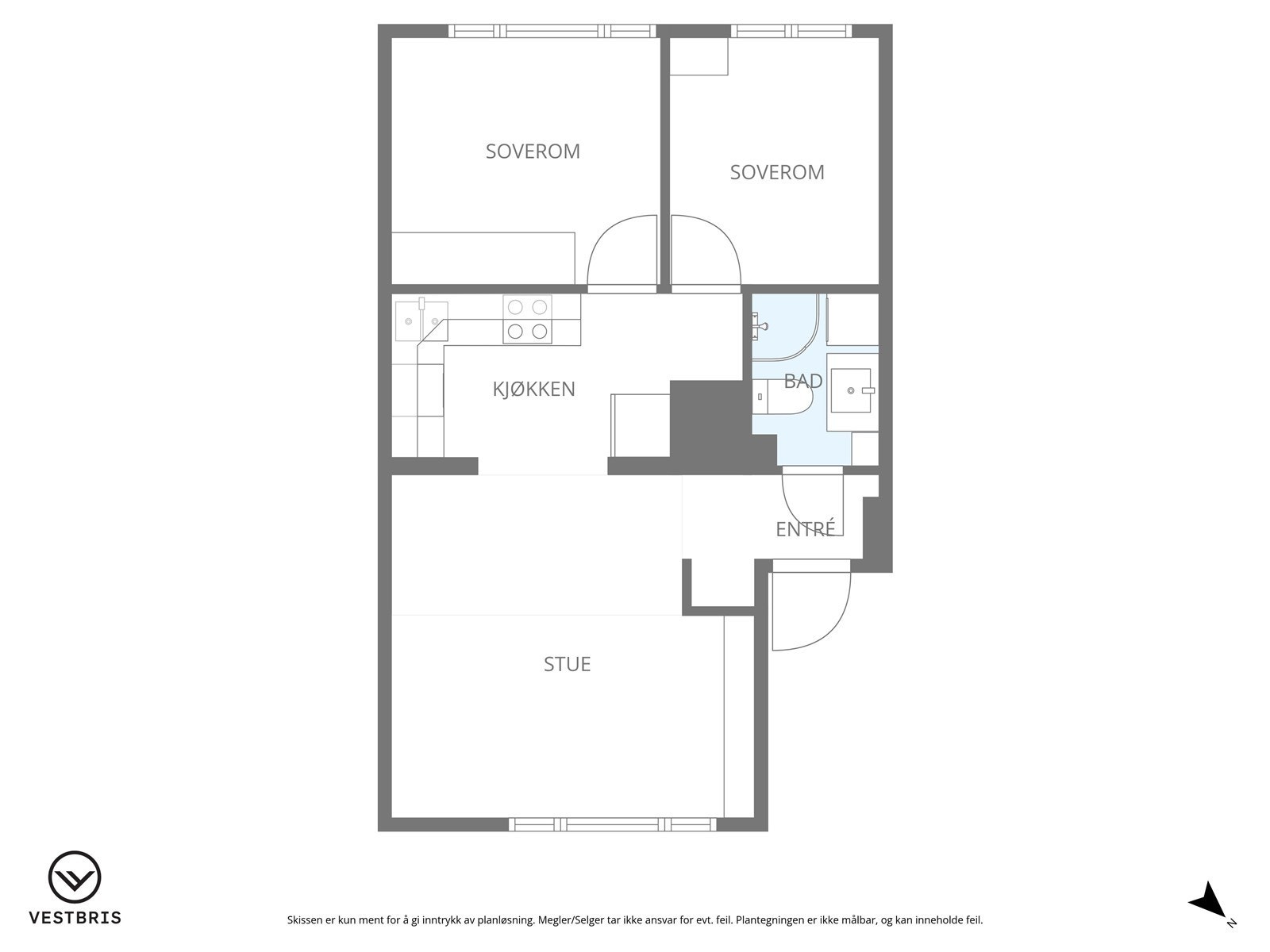 Plantegning leilighet 2. Etasje Galleribilde