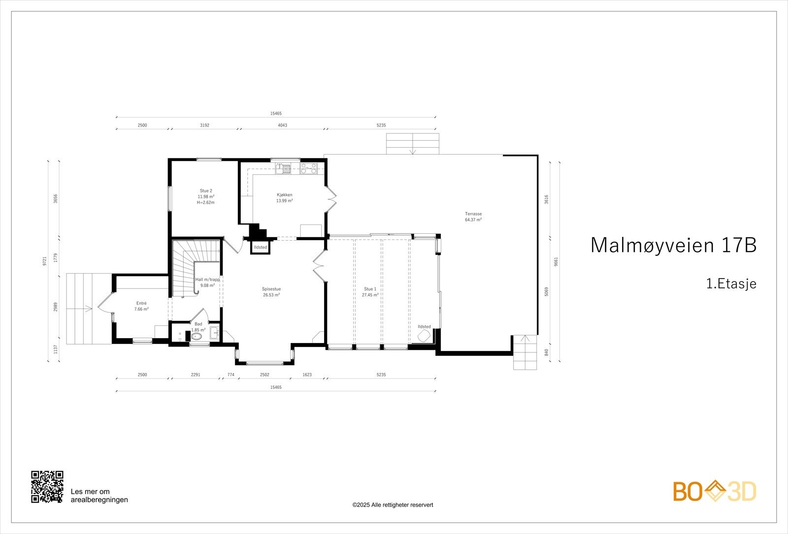 Plantegning 1. etasjer.