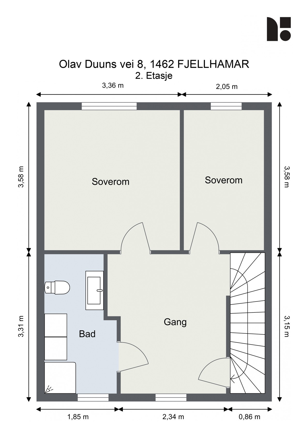 Plantegning - 2. etasje Galleribilde