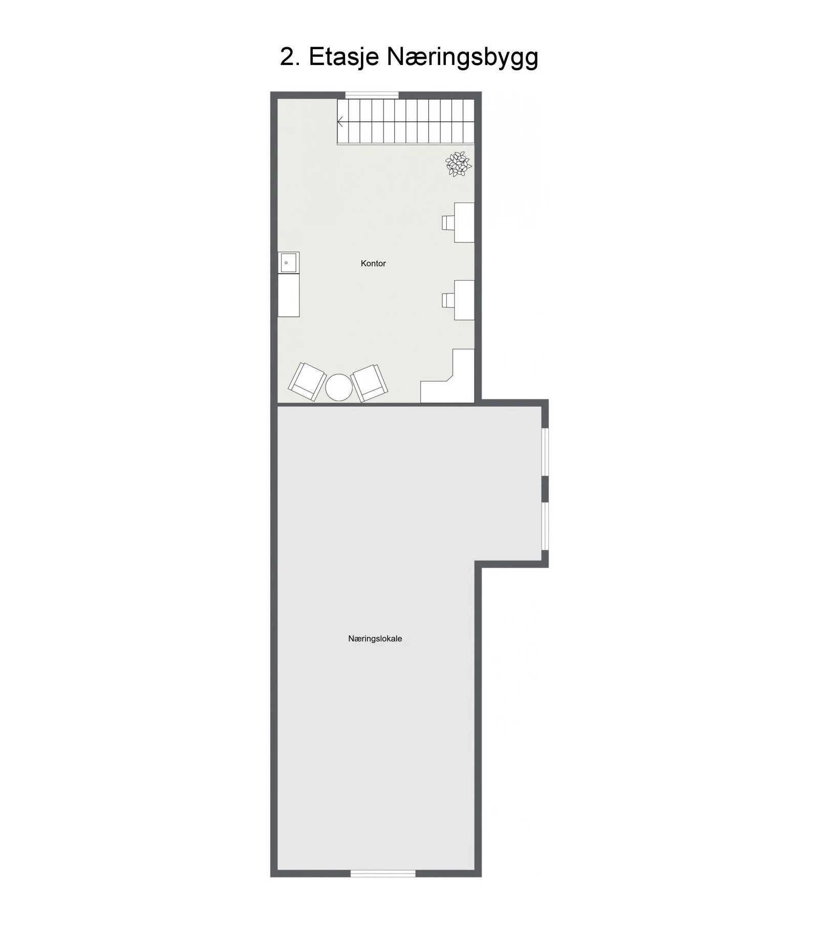 Plantegning - 2. etasje - Næringsbygg Galleribilde