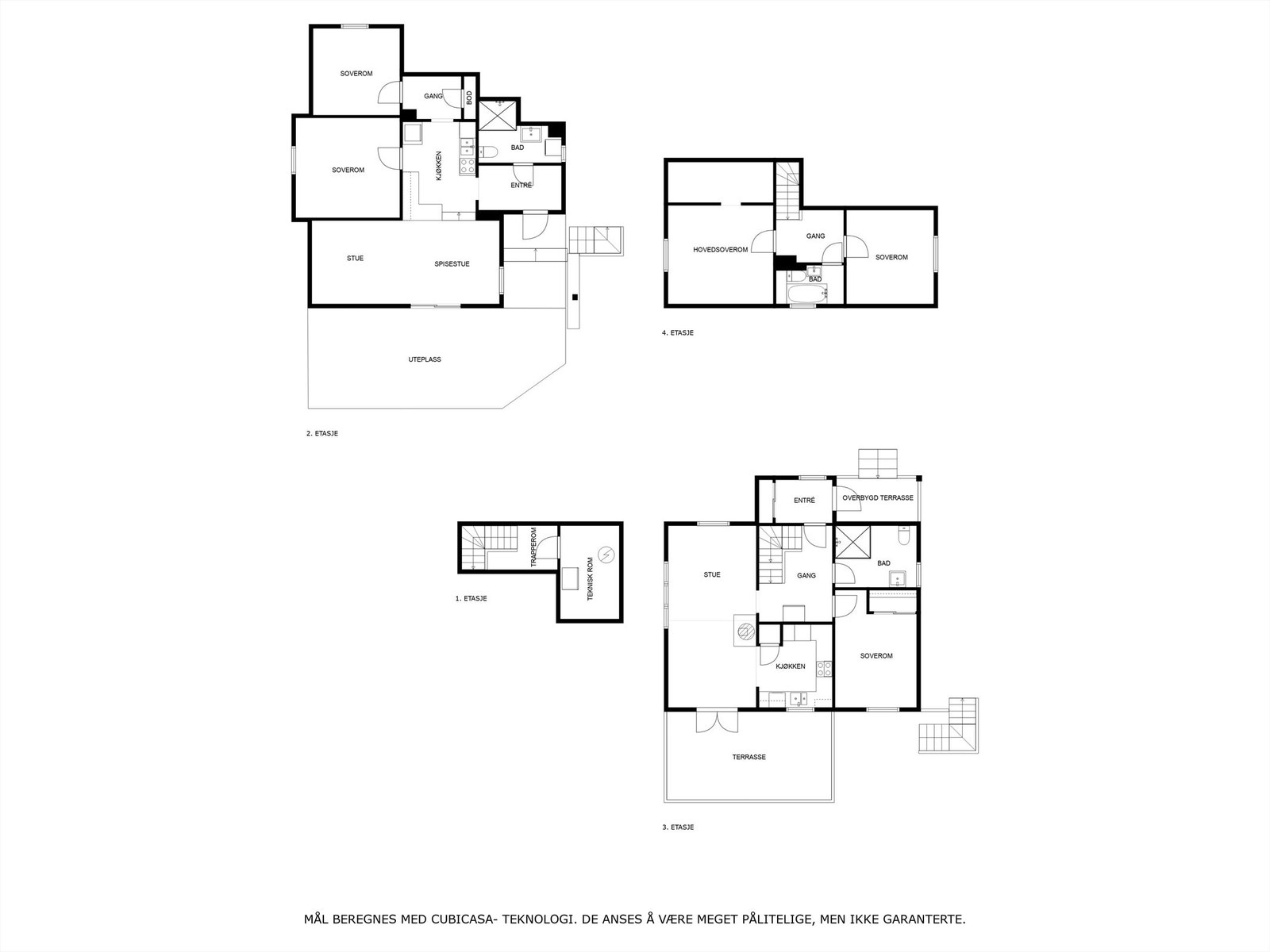 Plantegning alle plan Galleribilde